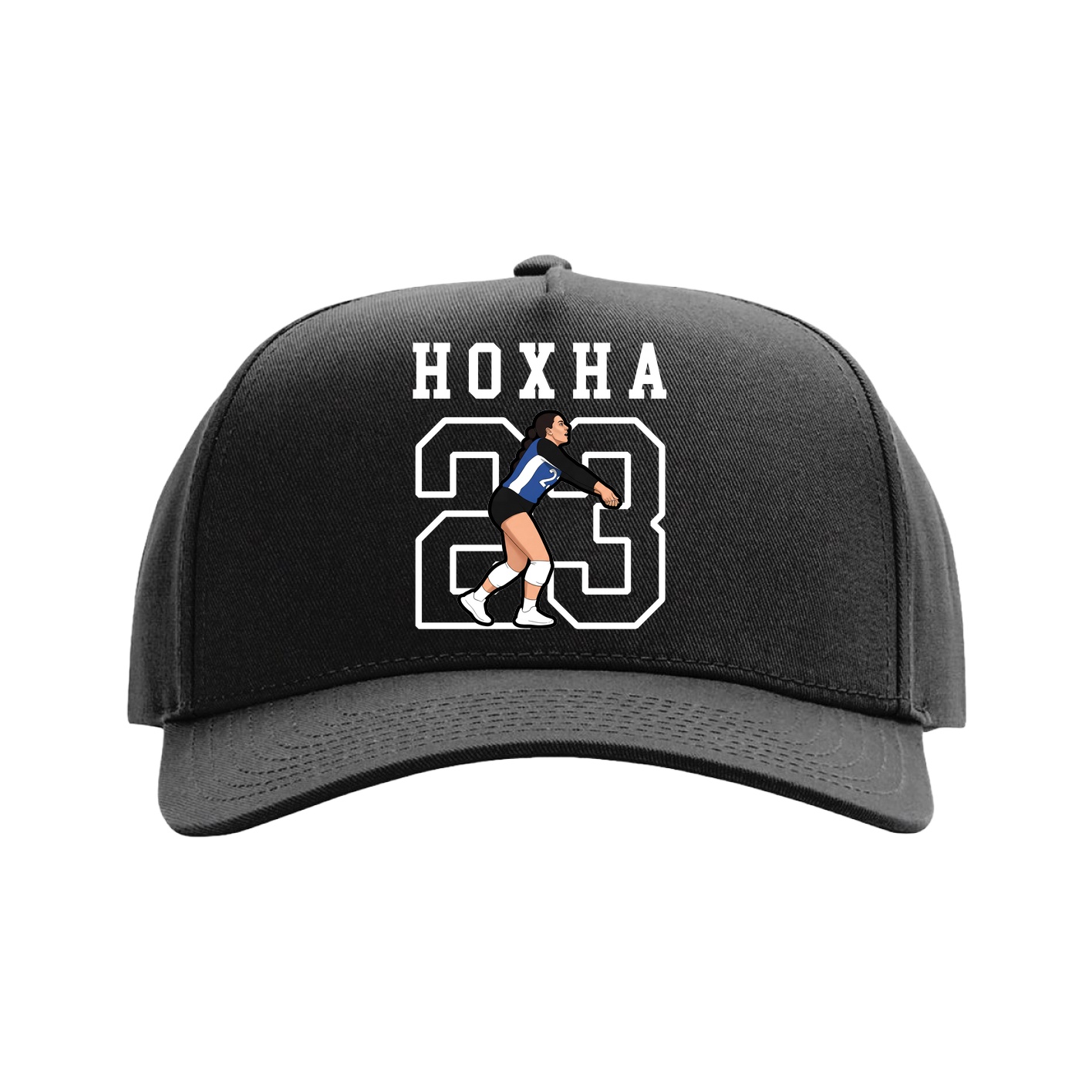 Full Fabric Five-Panel Champ Cap — Shirsey in Black