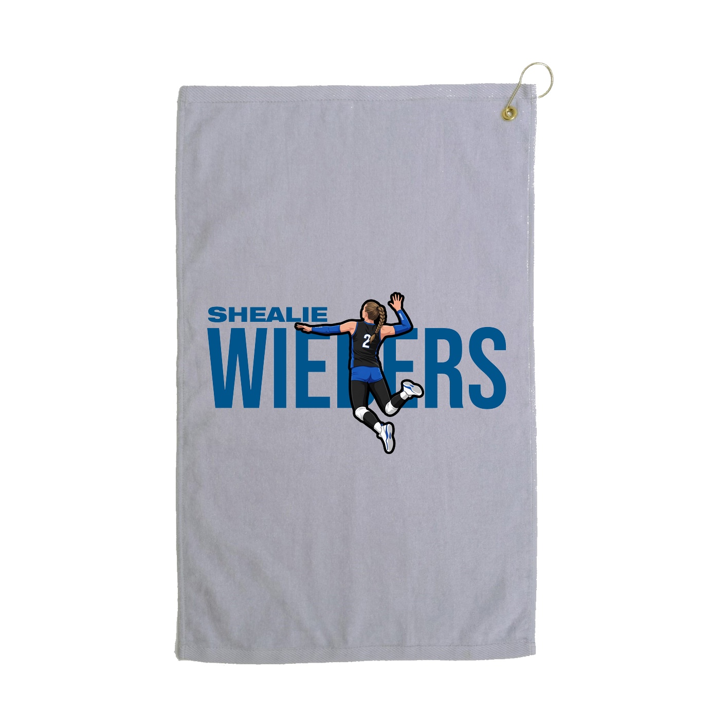 Golf Towel — Player Name in Grey