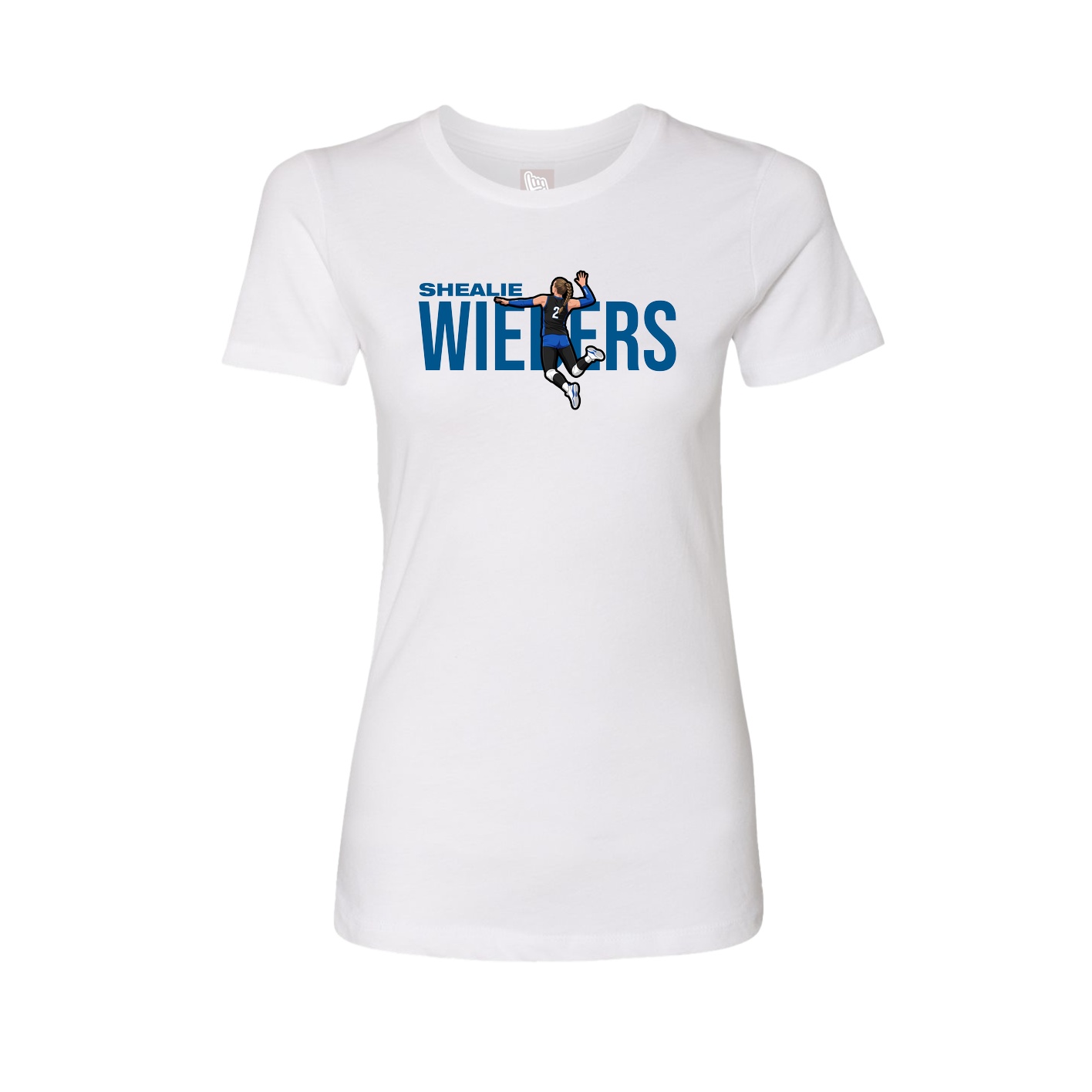 Fitted Women's Tee — Player Name in White