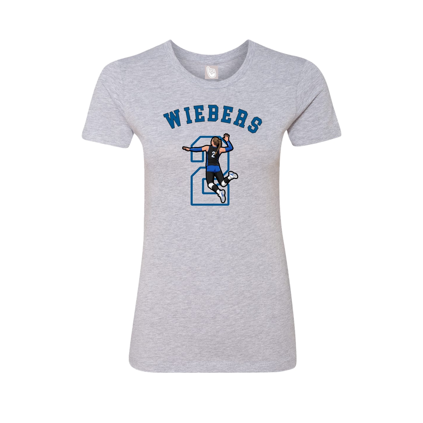 Fitted Women's Tee — Shirsey Arch in Grey