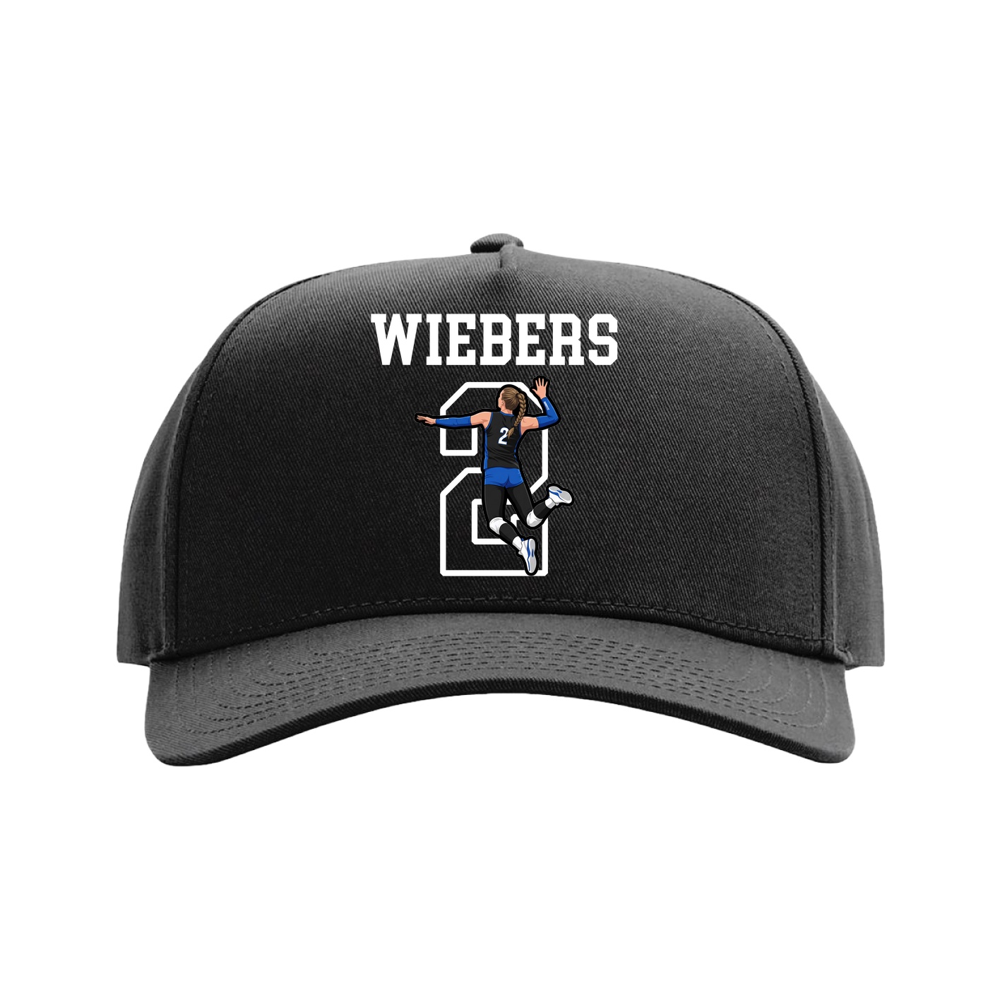 Full Fabric Five-Panel Champ Cap — Shirsey in Black