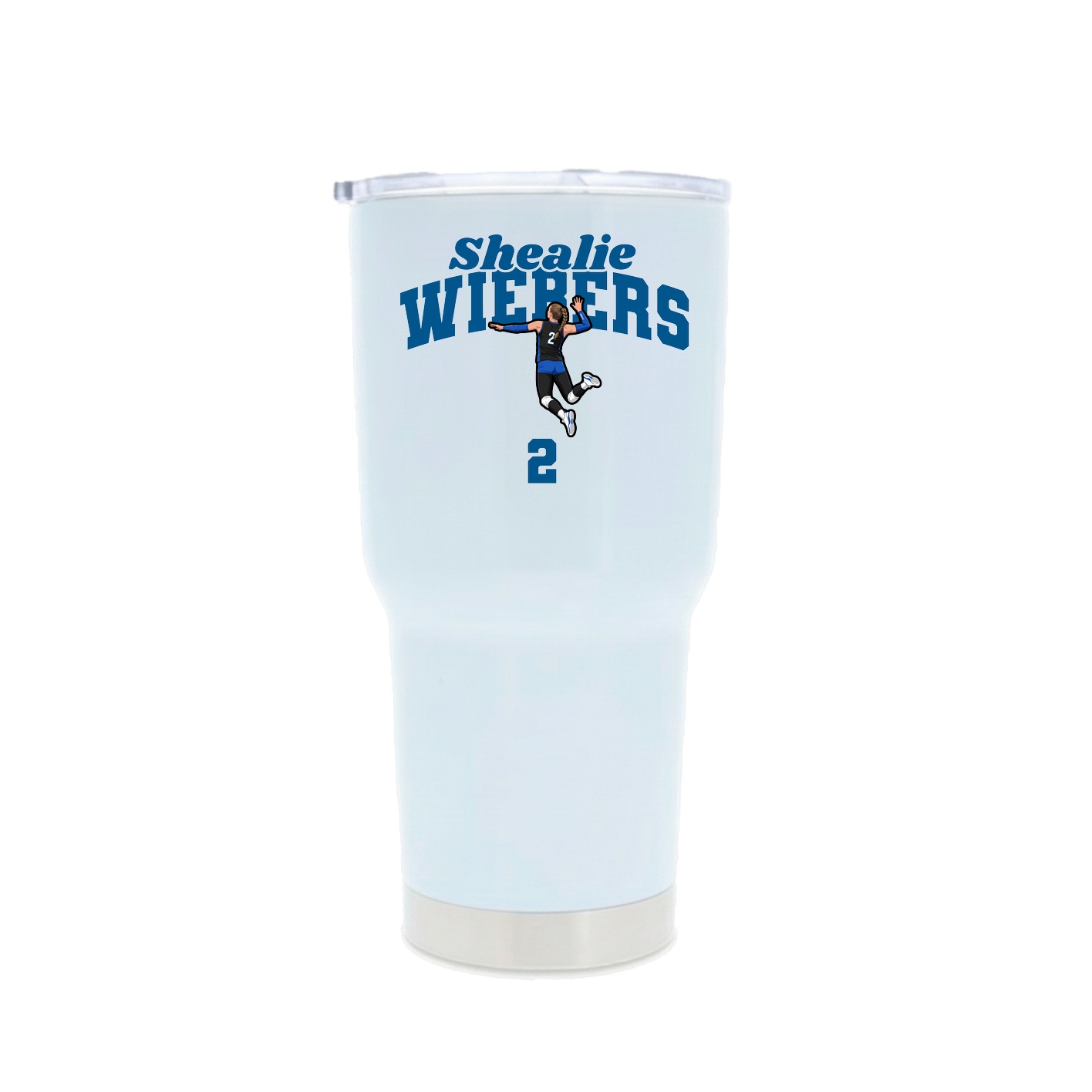 30oz Stainless Steel Tumbler — Signature Arch in White