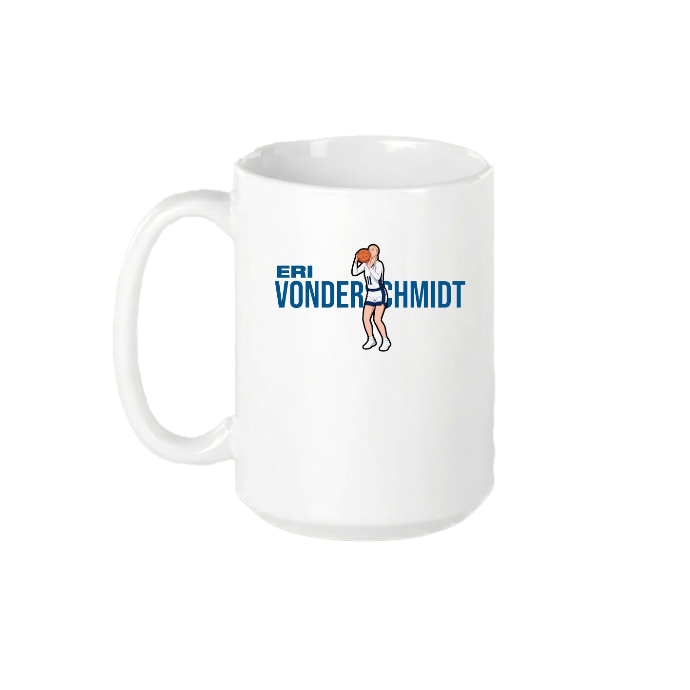 15oz Coffee Mug — Player Name in White