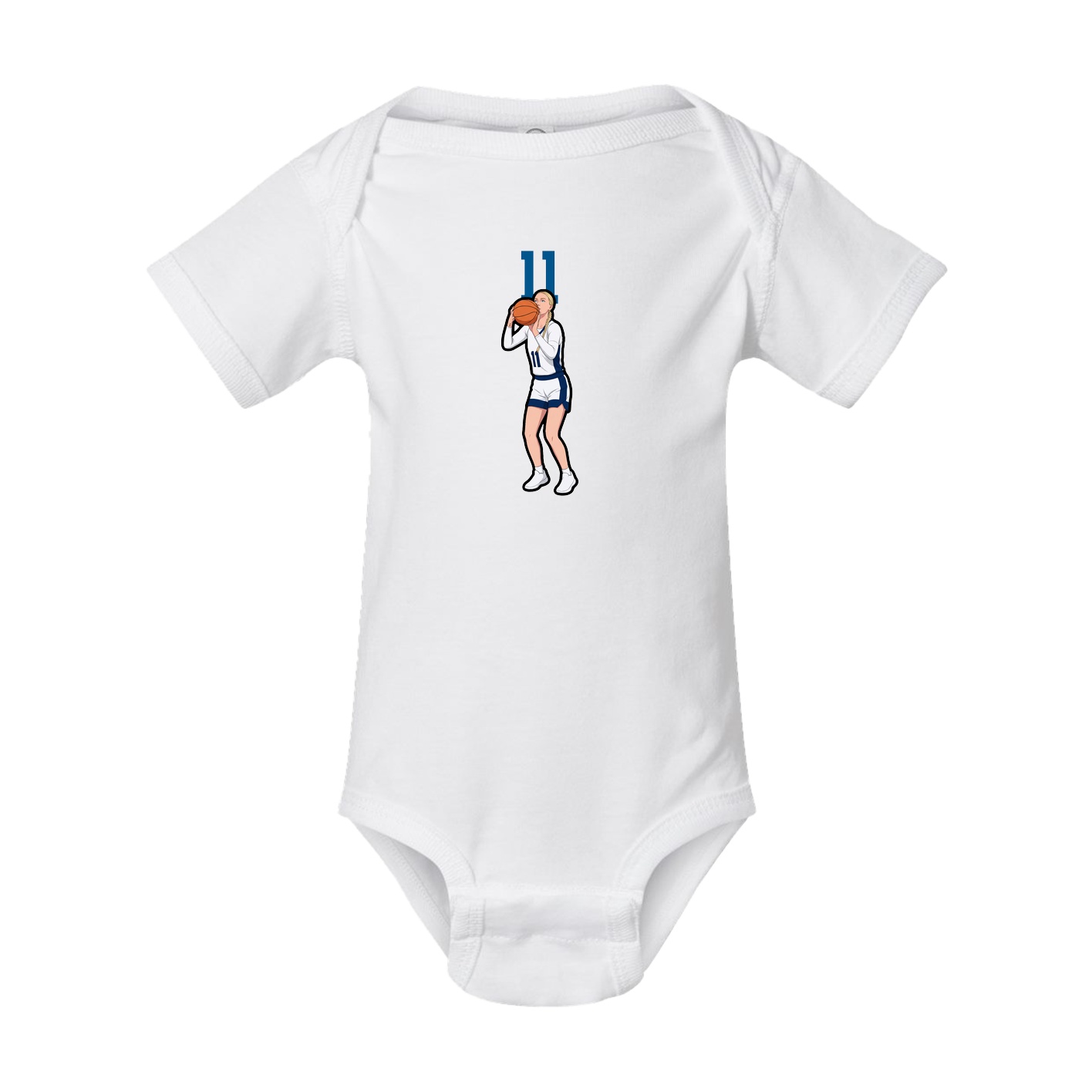 Baby Onesie — Number Top in White