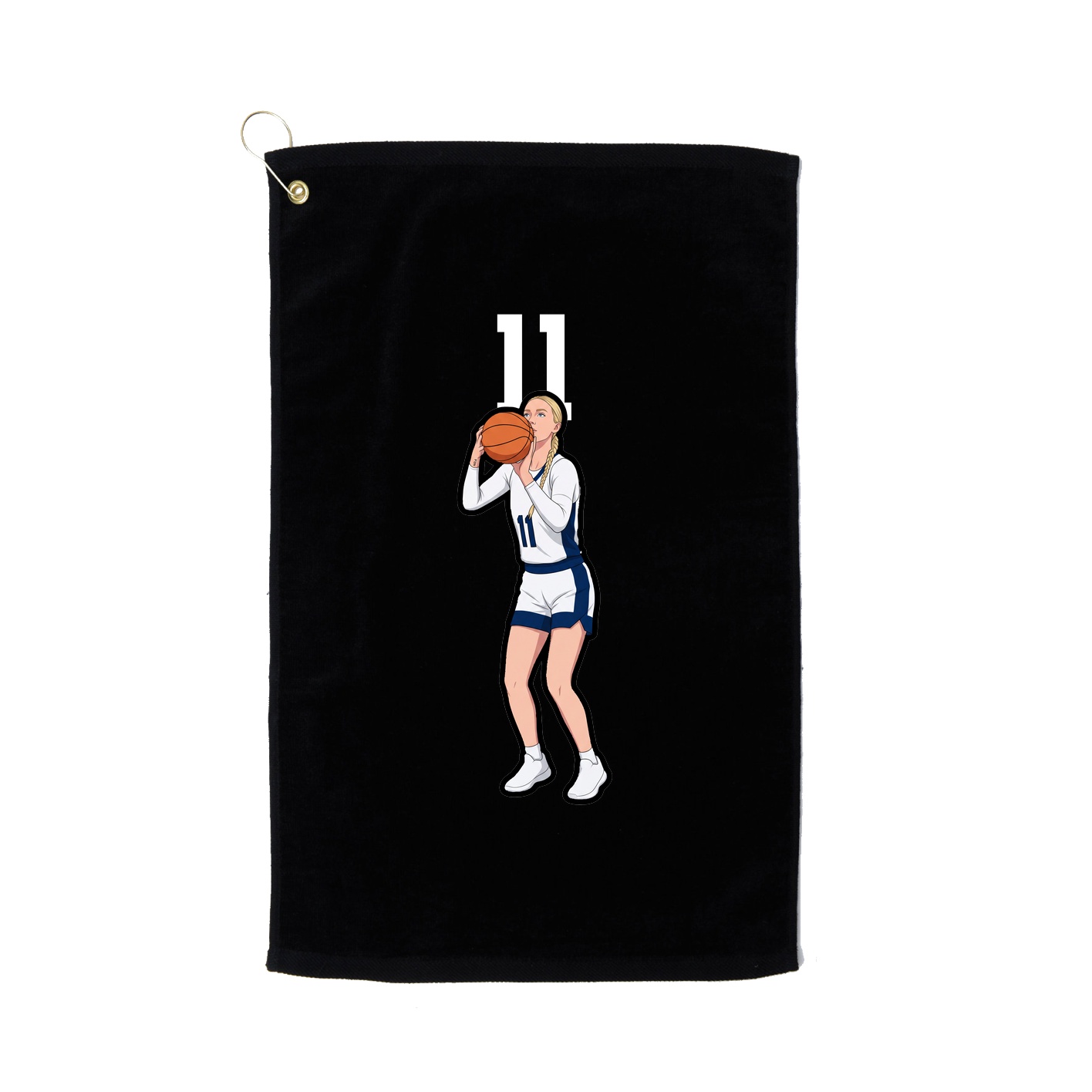 Golf Towel — Number Top in Black