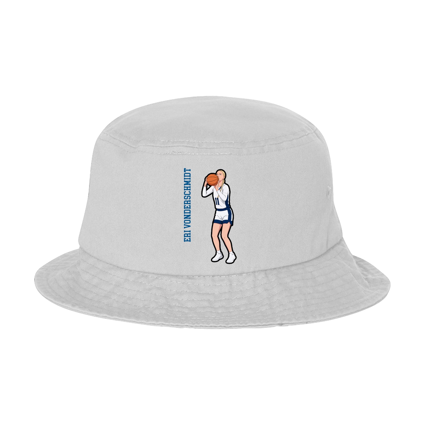 Bucket Cap — Name Vertical in White