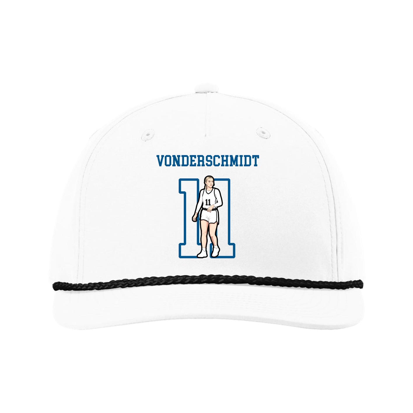 Five-Panel Classic Rope Cap — Shirsey in White