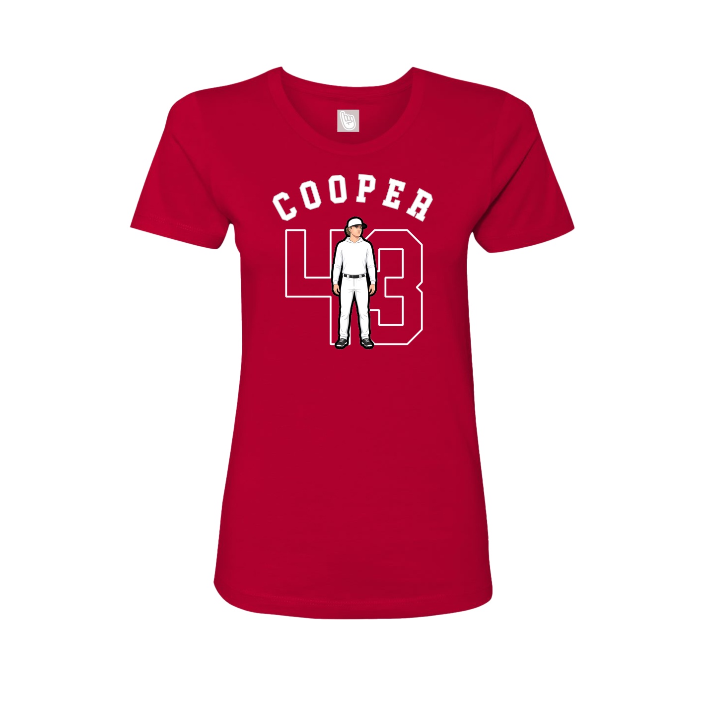 Fitted Women's Tee — Shirsey Arch in Red