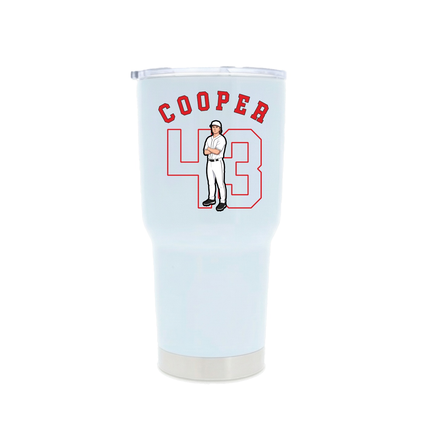 30oz Stainless Steel Tumbler — Shirsey Arch in White