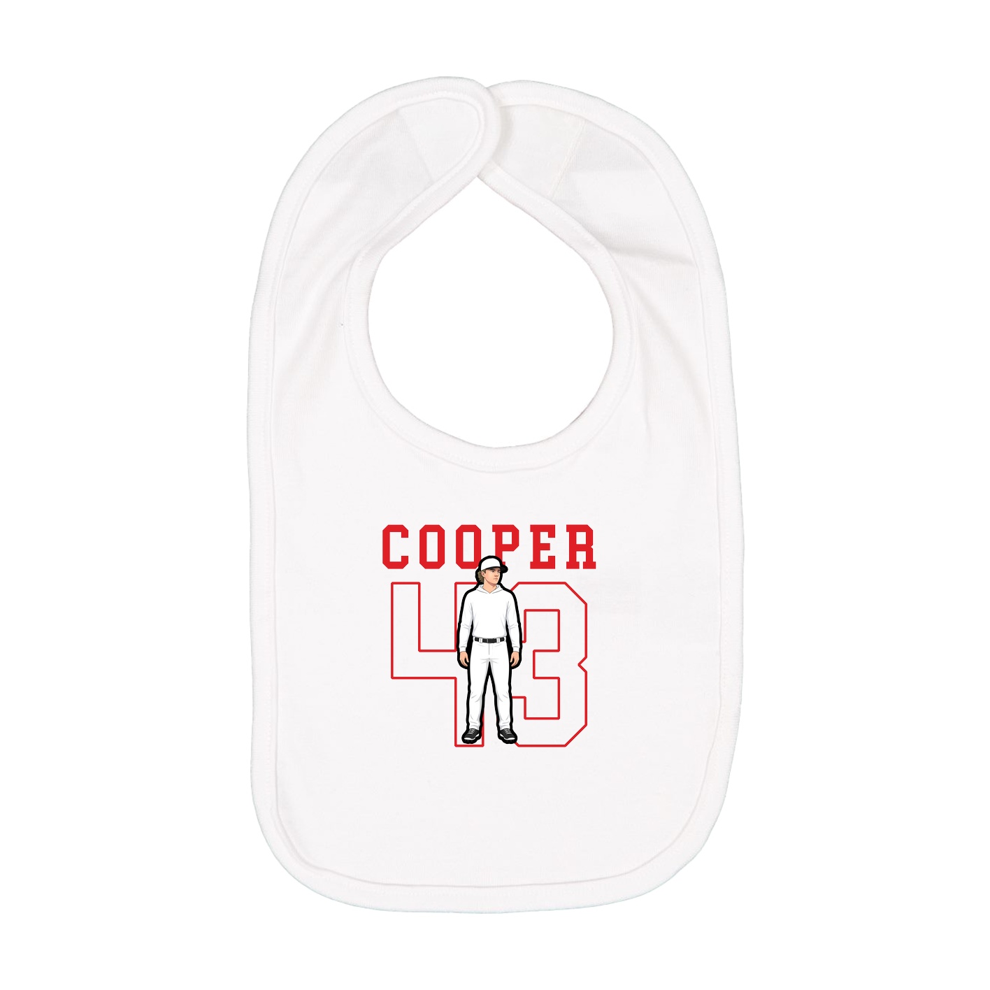 Infant Bib — Shirsey in White