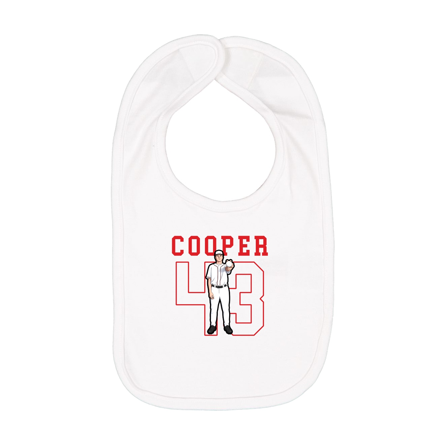 Infant Bib — Shirsey in White