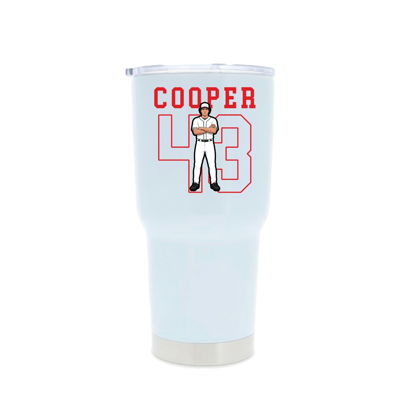 30oz Stainless Steel Tumbler — Shirsey in White