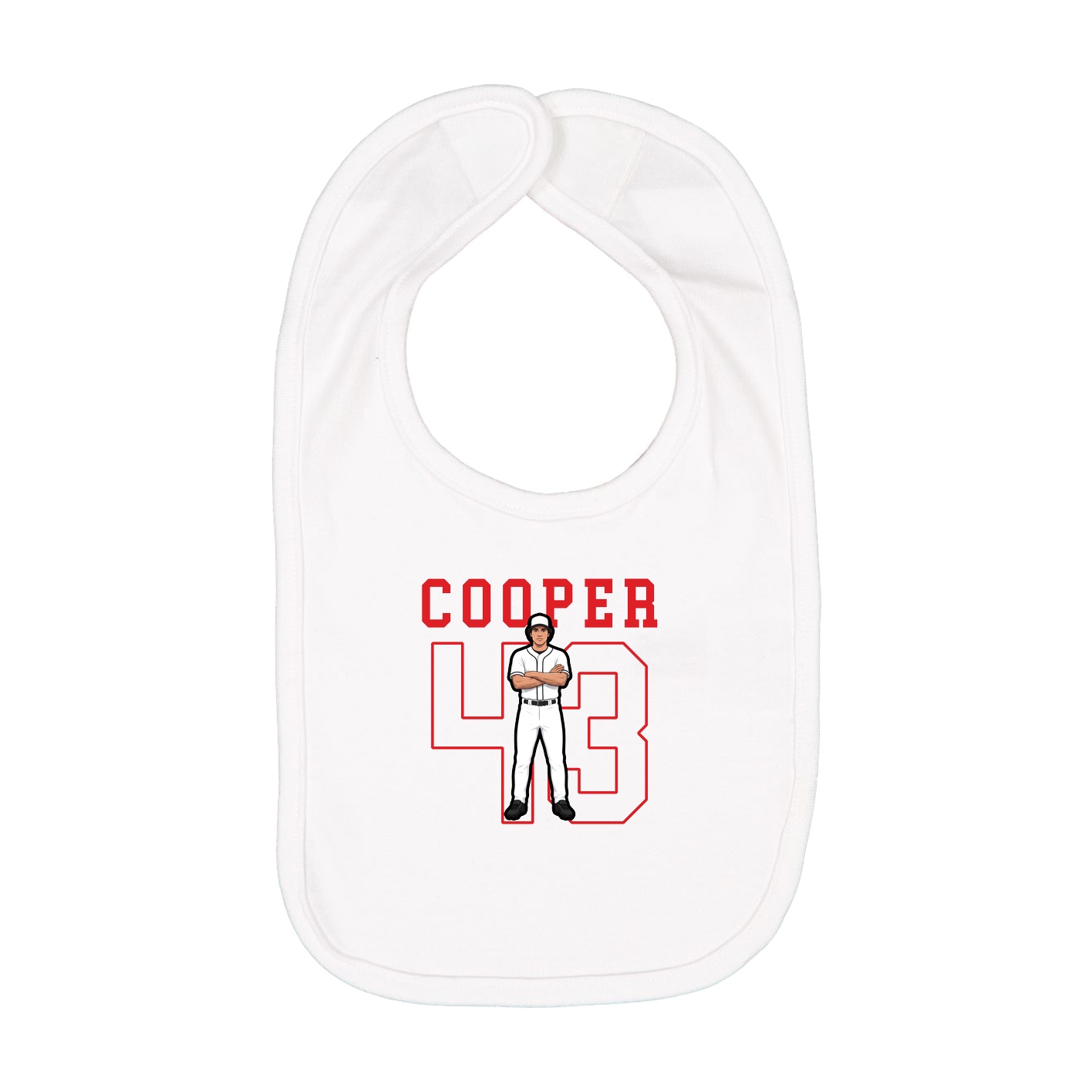 Infant Bib — Shirsey in White
