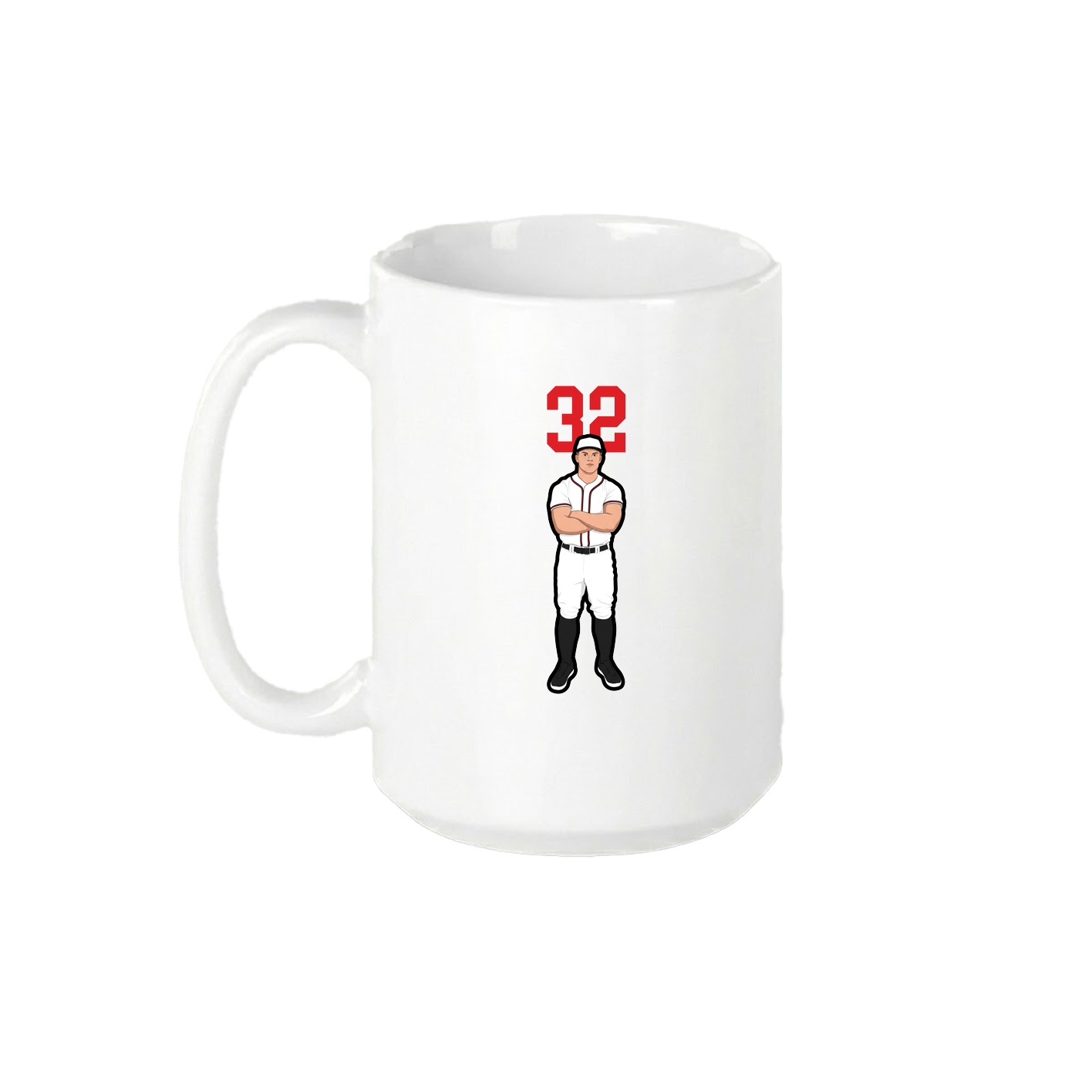 15oz Coffee Mug — Number Top in White