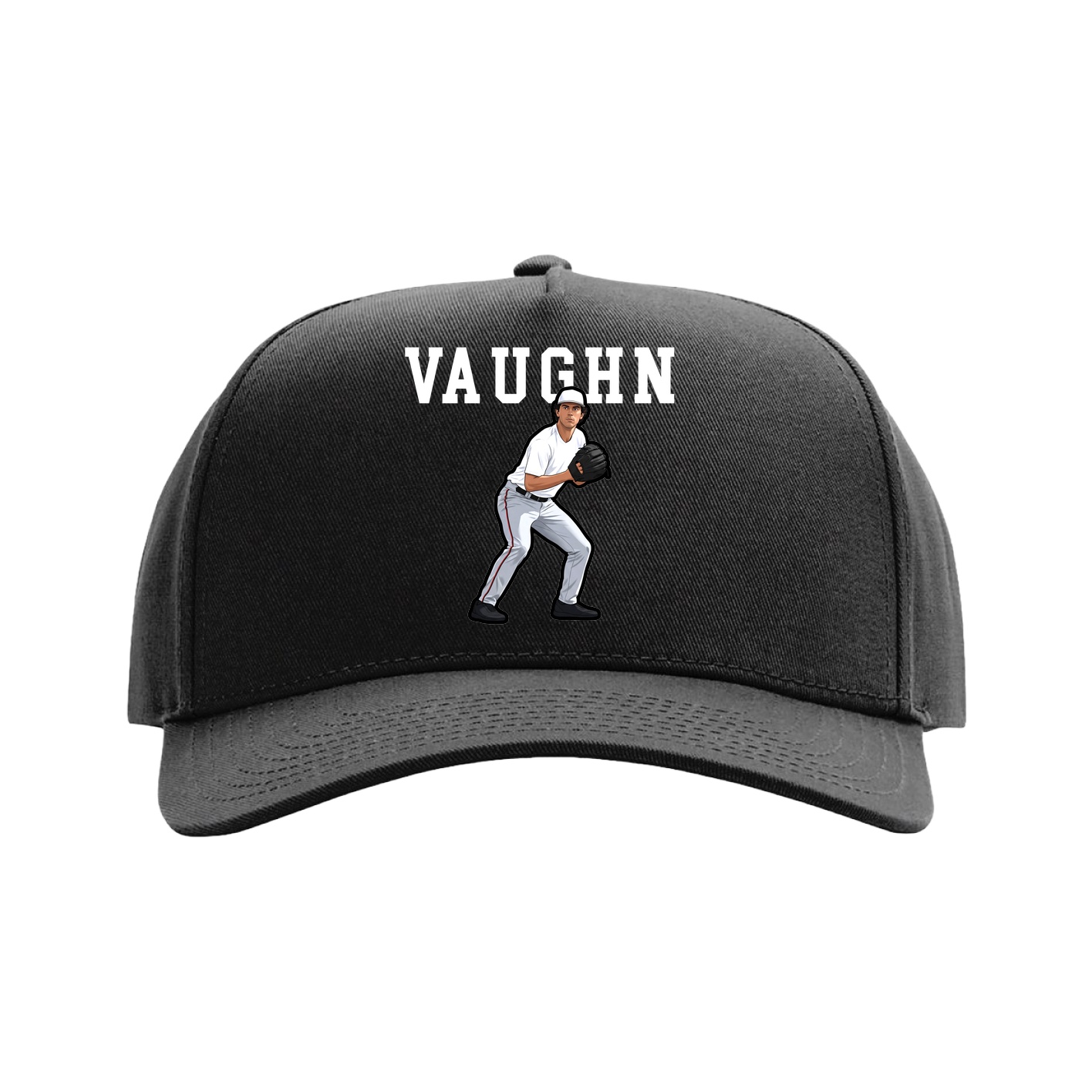 Full Fabric Five-Panel Champ Cap — Shirsey in Black