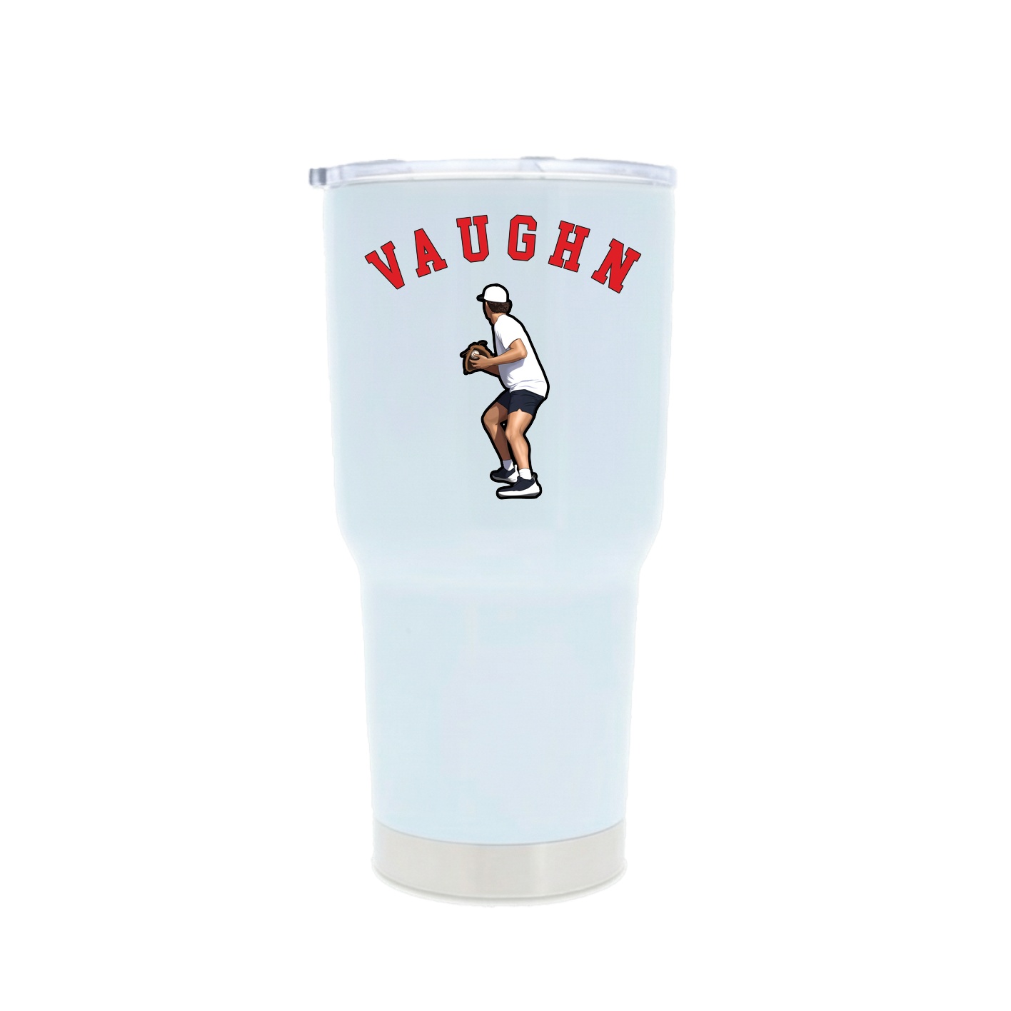 30oz Stainless Steel Tumbler — Shirsey Arch in White