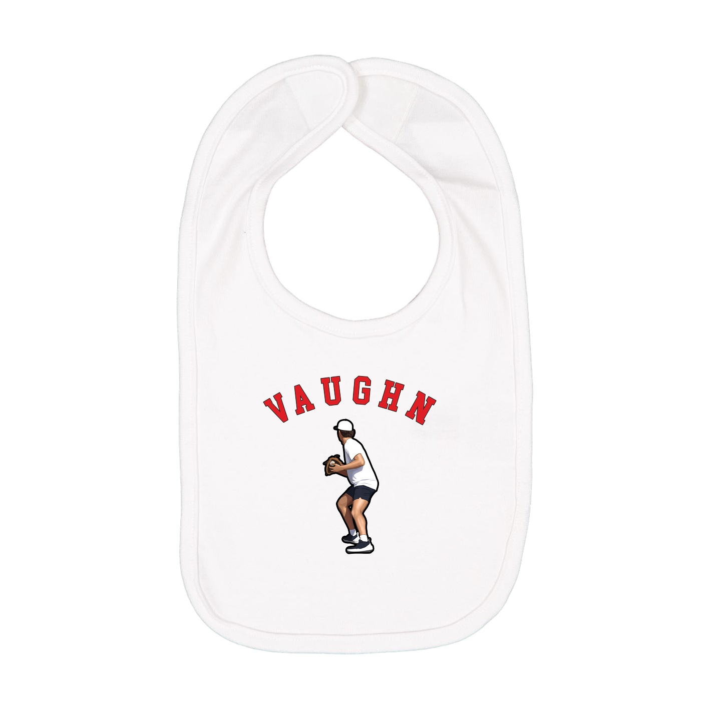 Infant Bib — Shirsey Arch in White