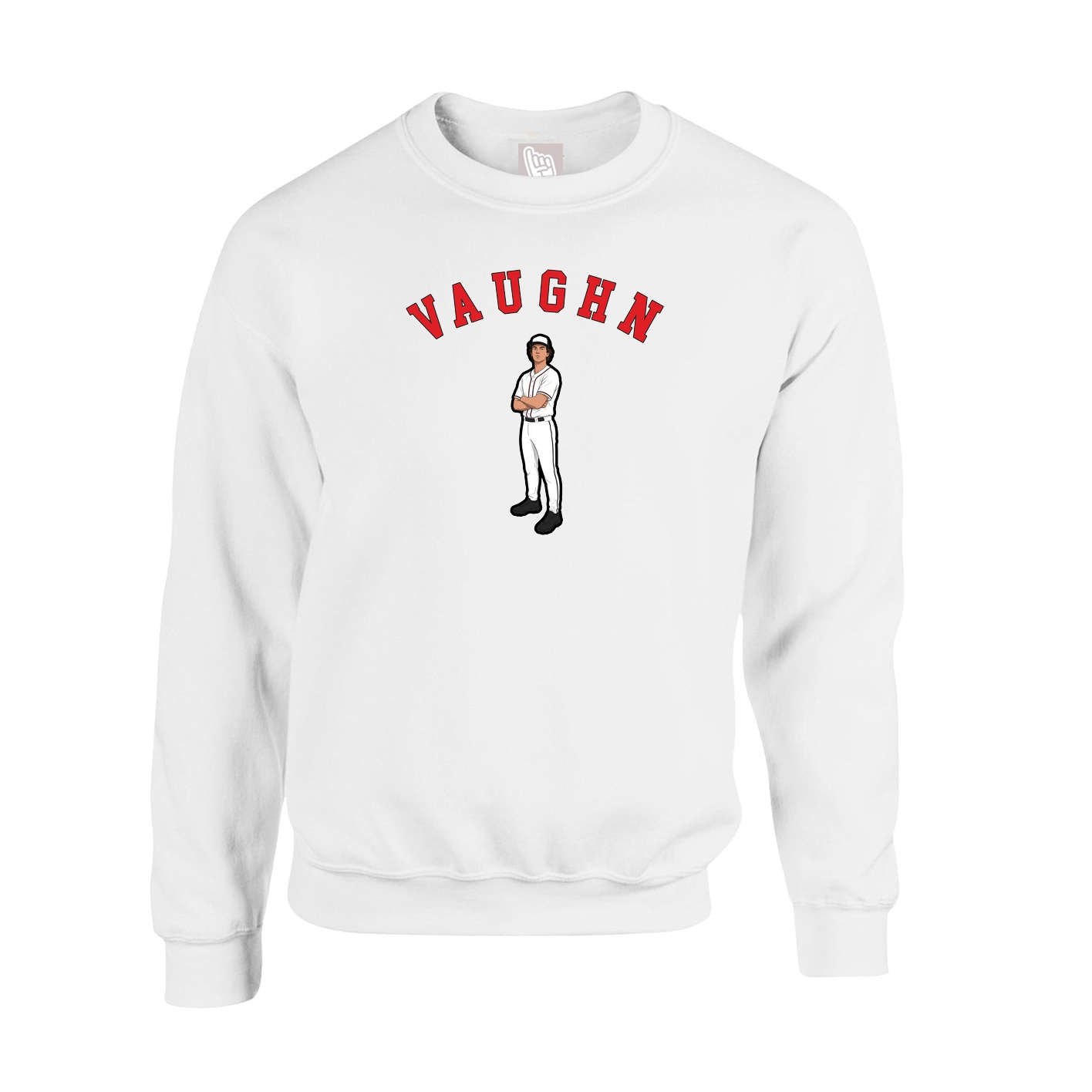 Fleece Crew — Shirsey Arch in White