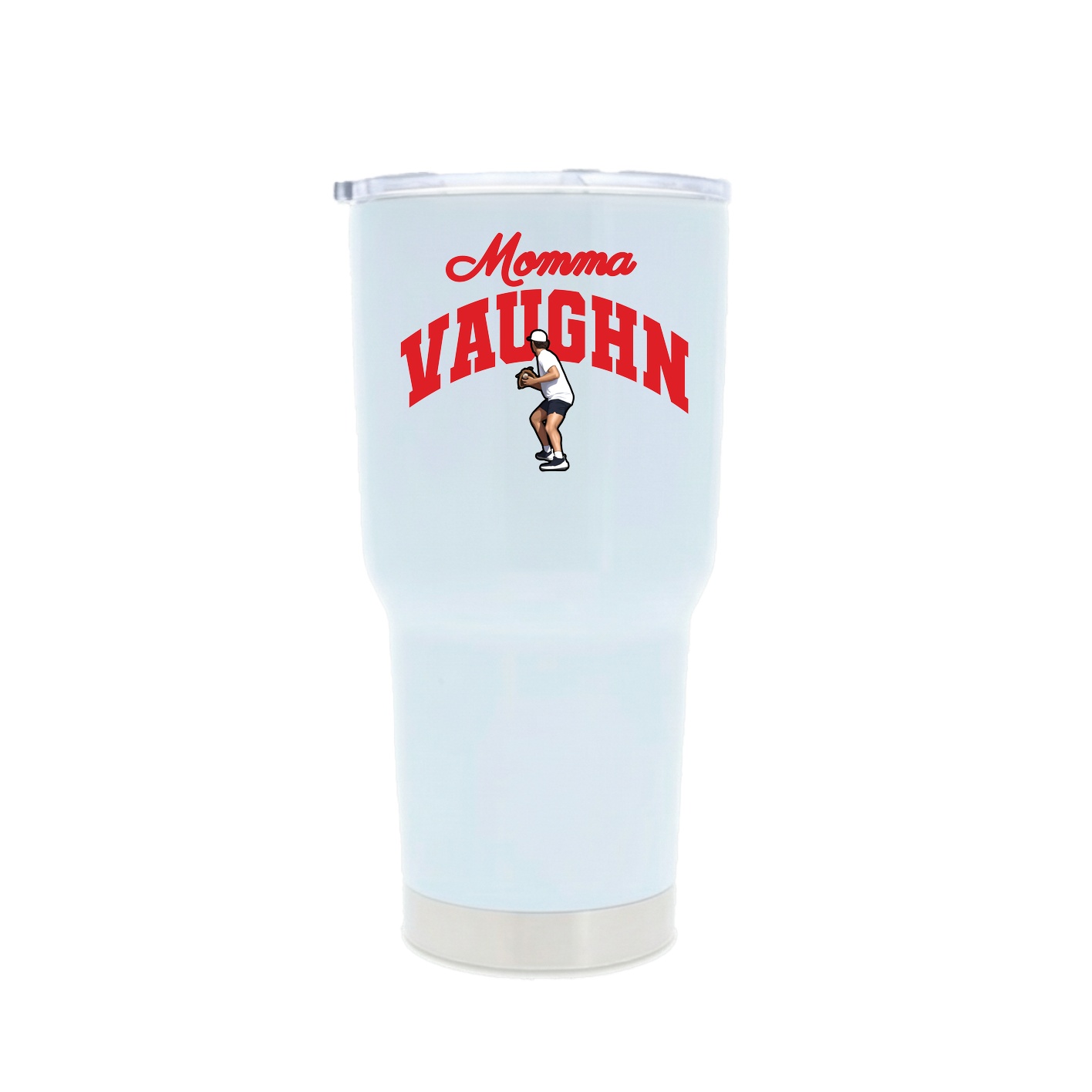 30oz Stainless Steel Tumbler — Mothers Day Arch in White