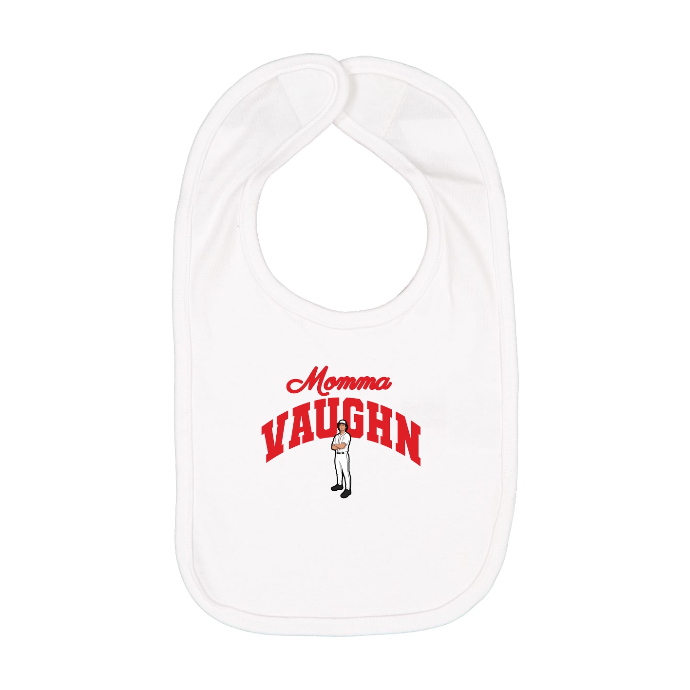 Infant Bib — Mothers Day Arch in White