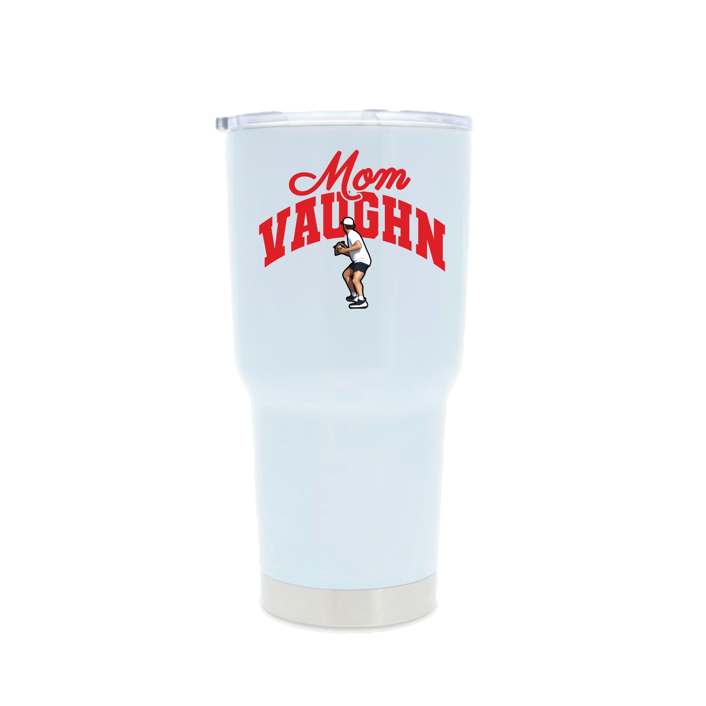 30oz Stainless Steel Tumbler — Mothers Day Arch in White