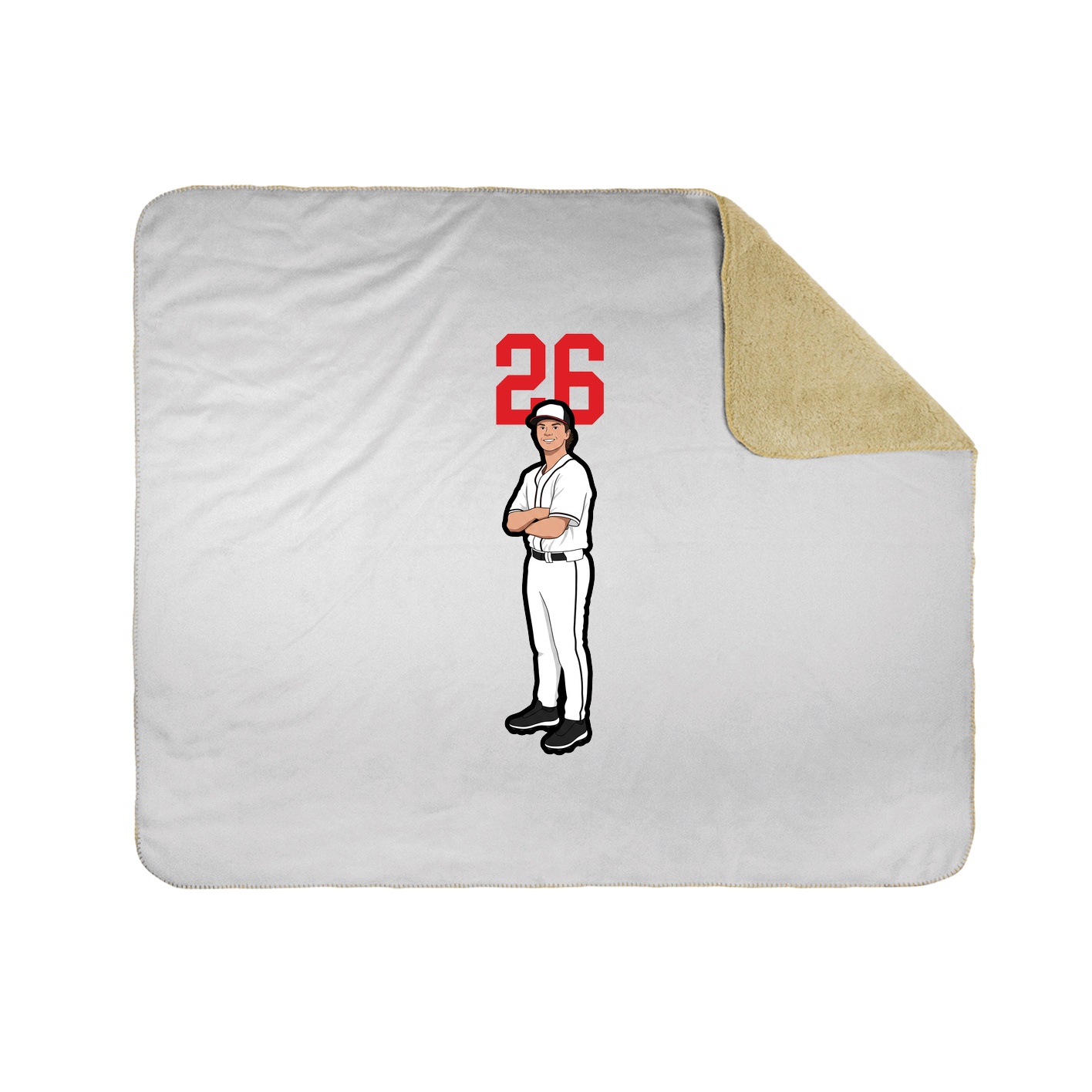Throw Blanket — Number Top in White