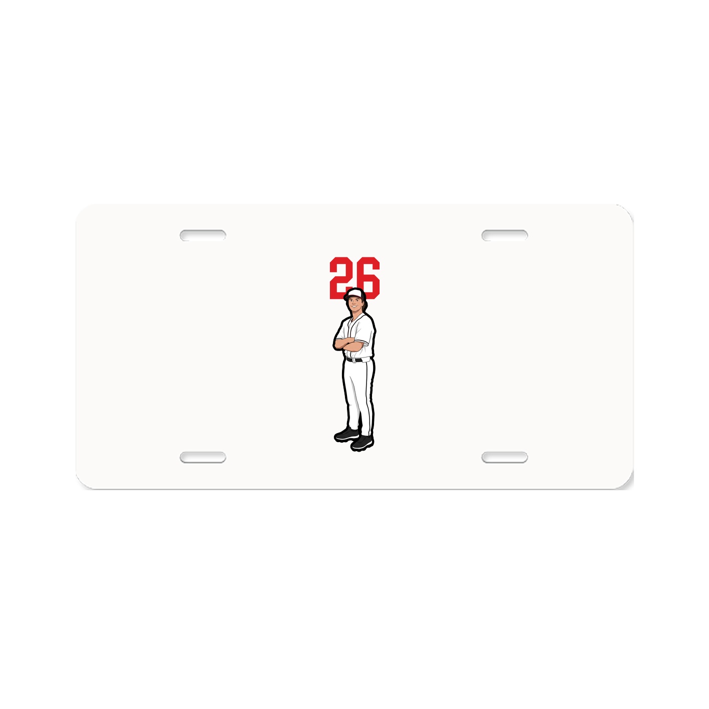 License Plate — Number Top in Classic