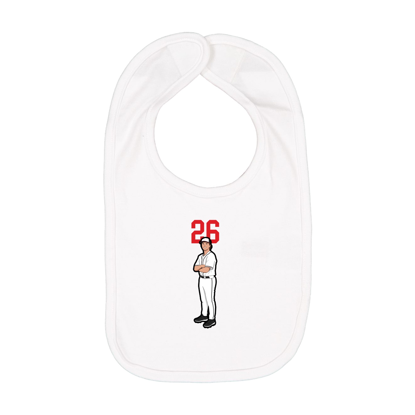 Infant Bib — Number Top in White