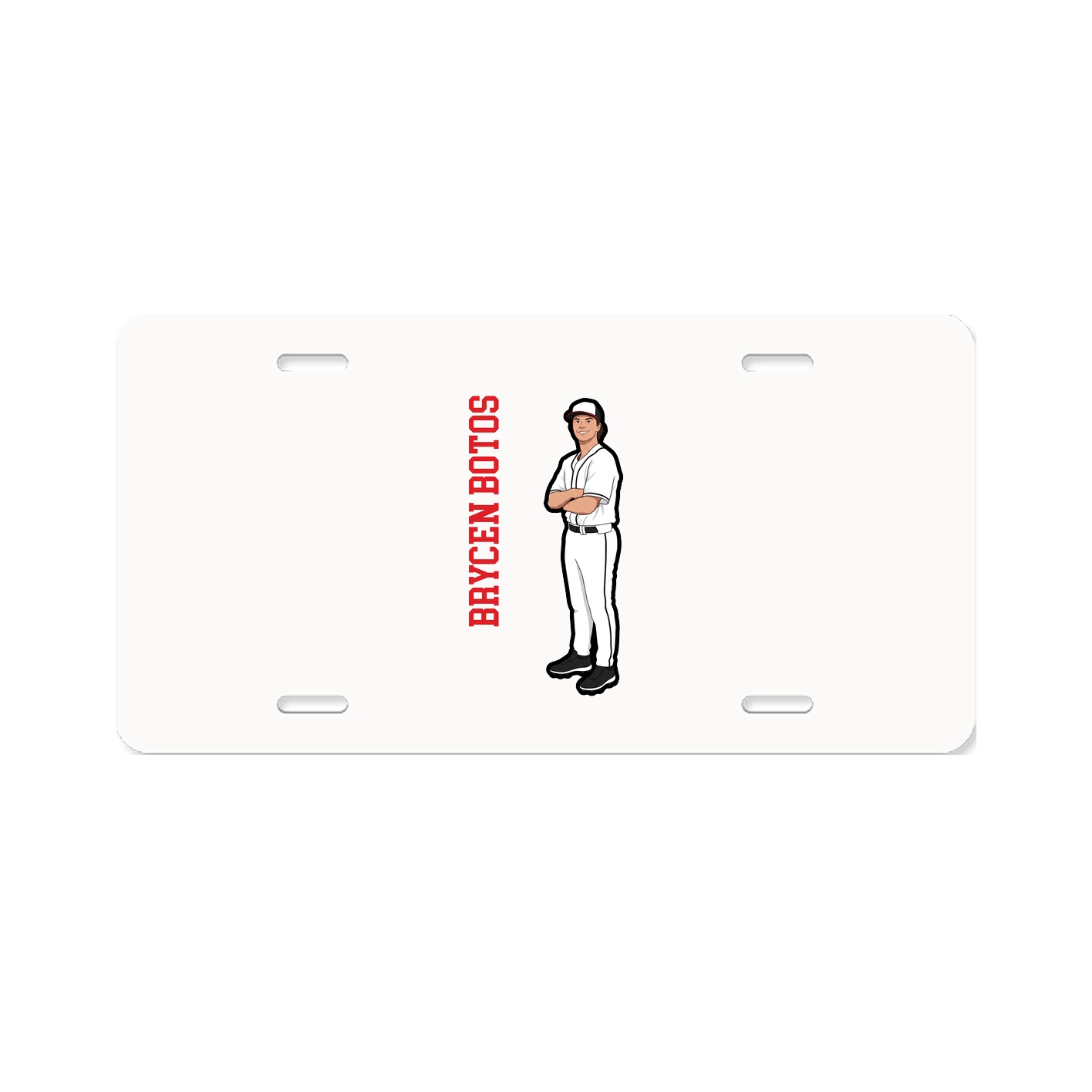 License Plate — Name Vertical in Classic