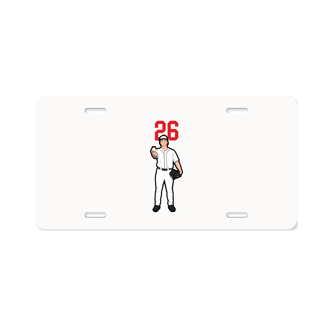 License Plate — Number Top in Classic