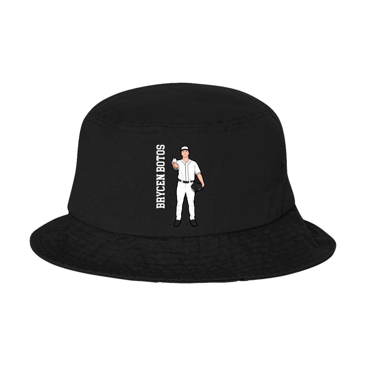 Bucket Cap — Name Vertical in Black