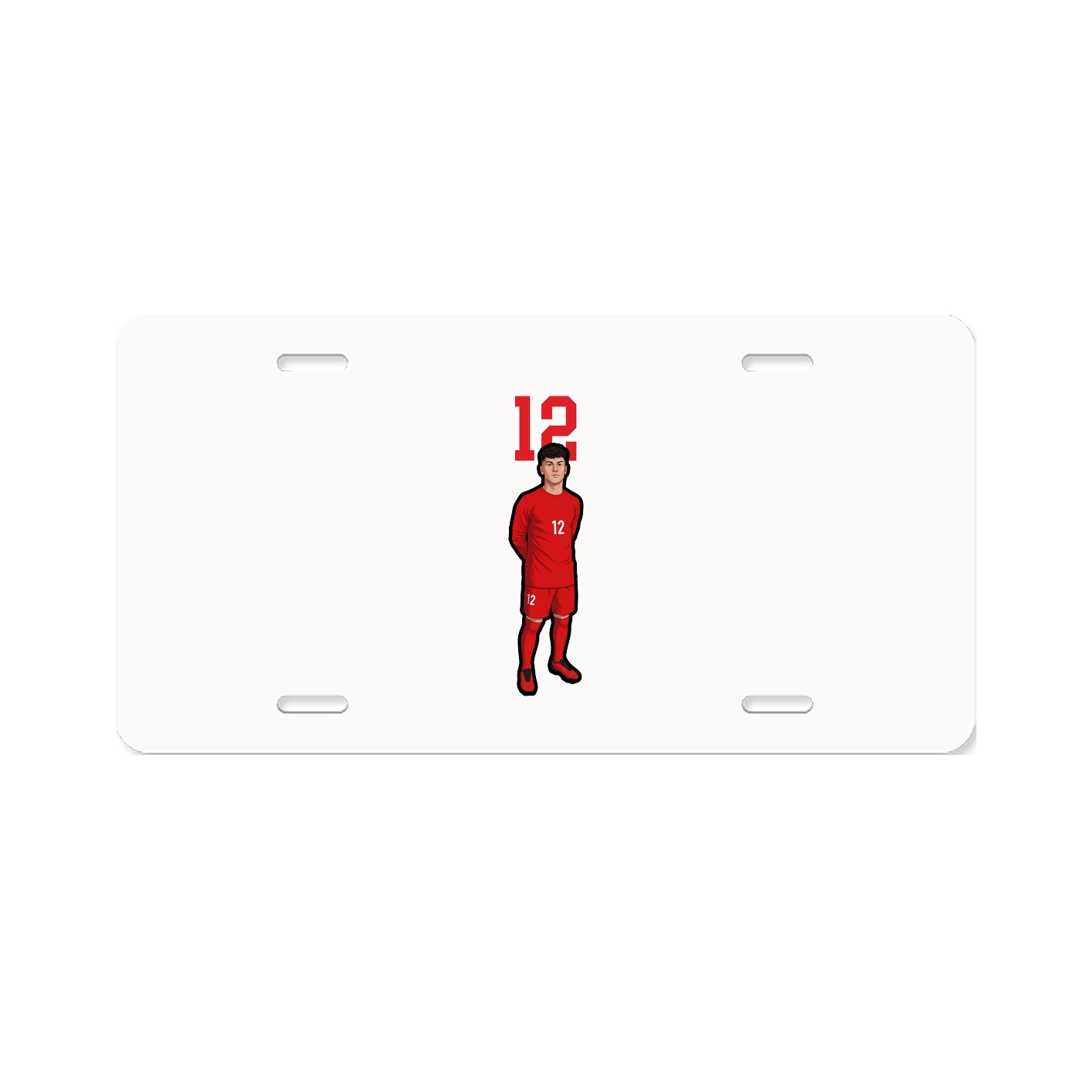 License Plate — Number Top in Classic