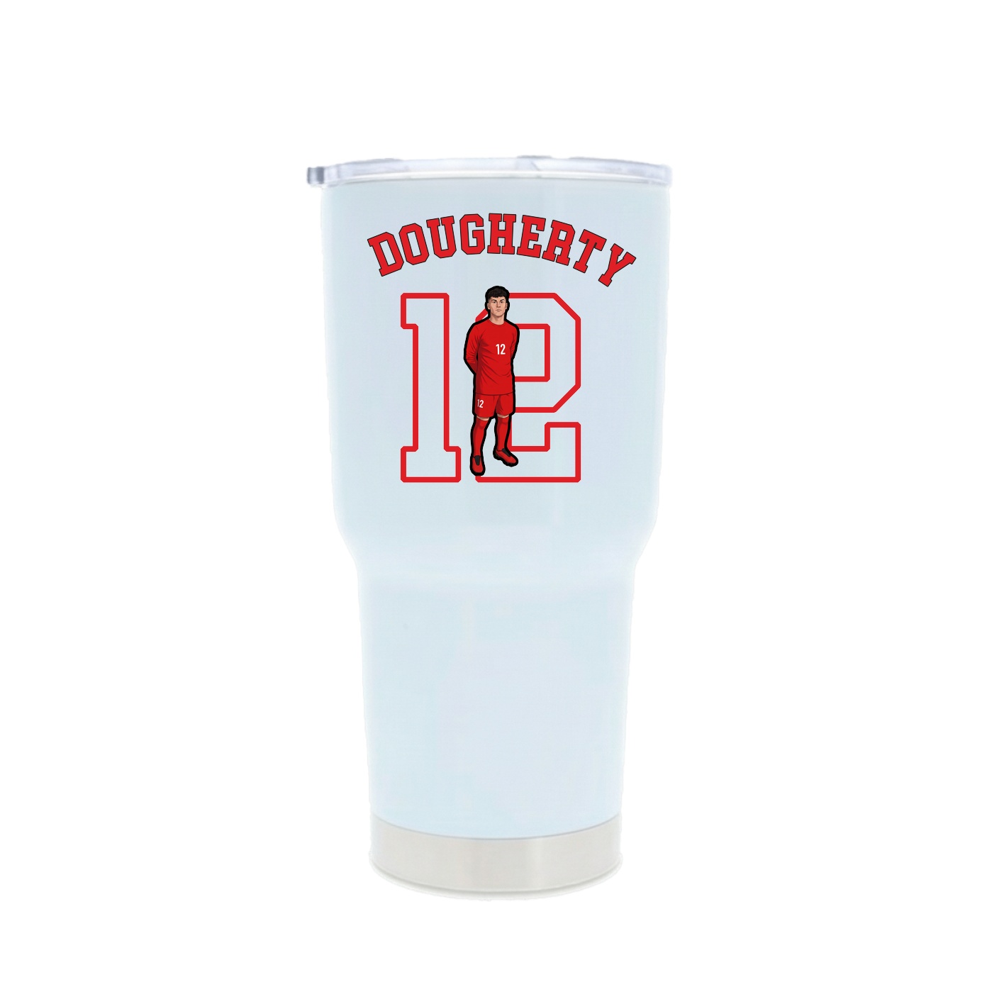 30oz Stainless Steel Tumbler — Shirsey Arch in White