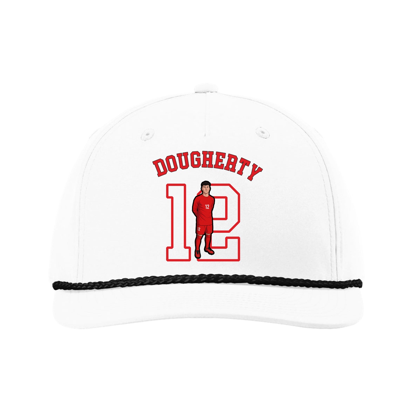 Five-Panel Classic Rope Cap — Shirsey Arch in White