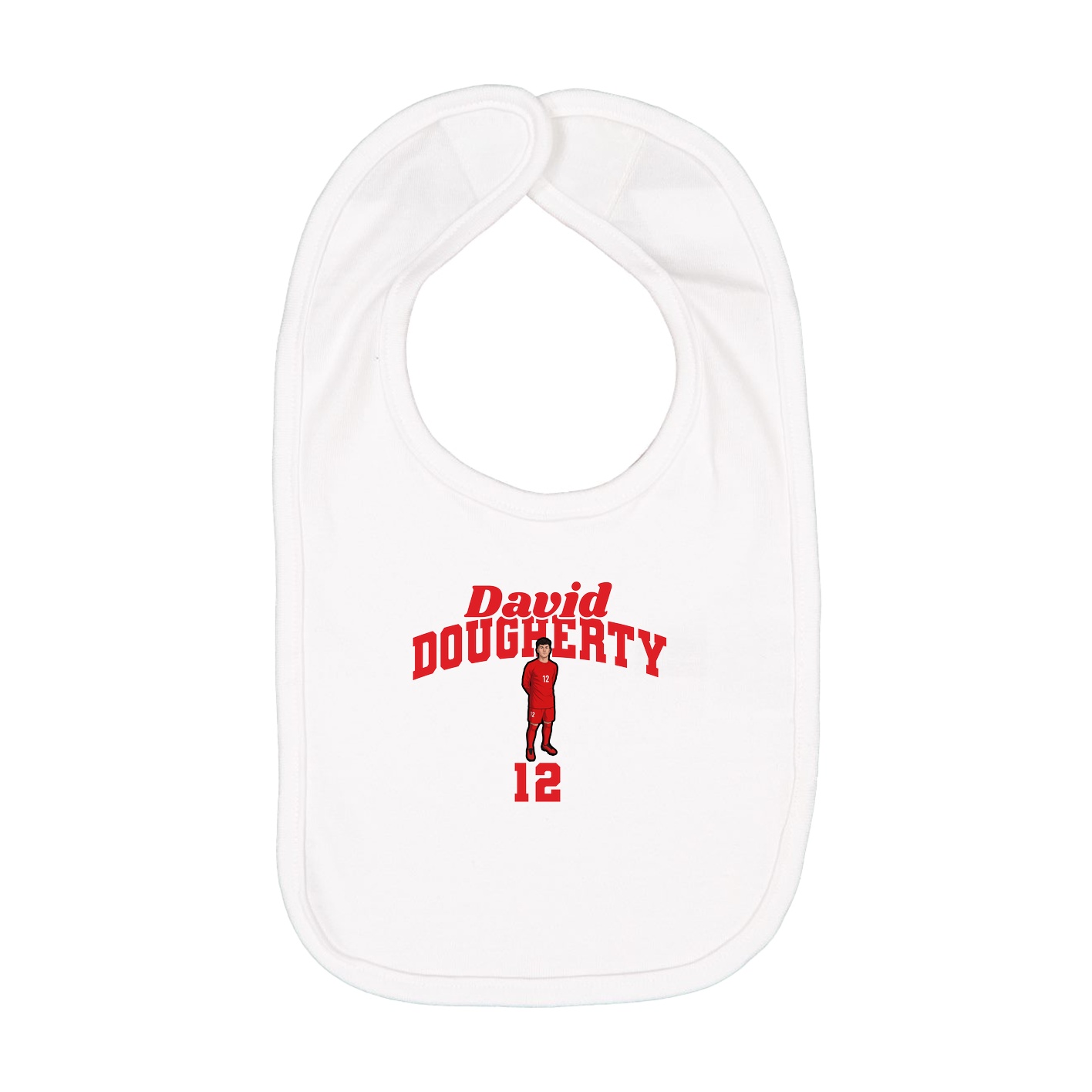 Infant Bib — Signature Arch in White