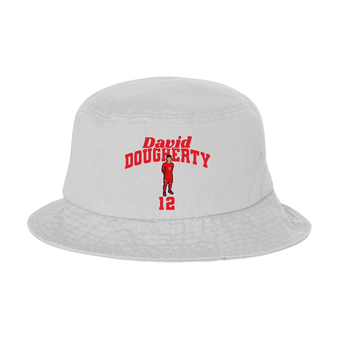 Bucket Cap — Signature Arch in White