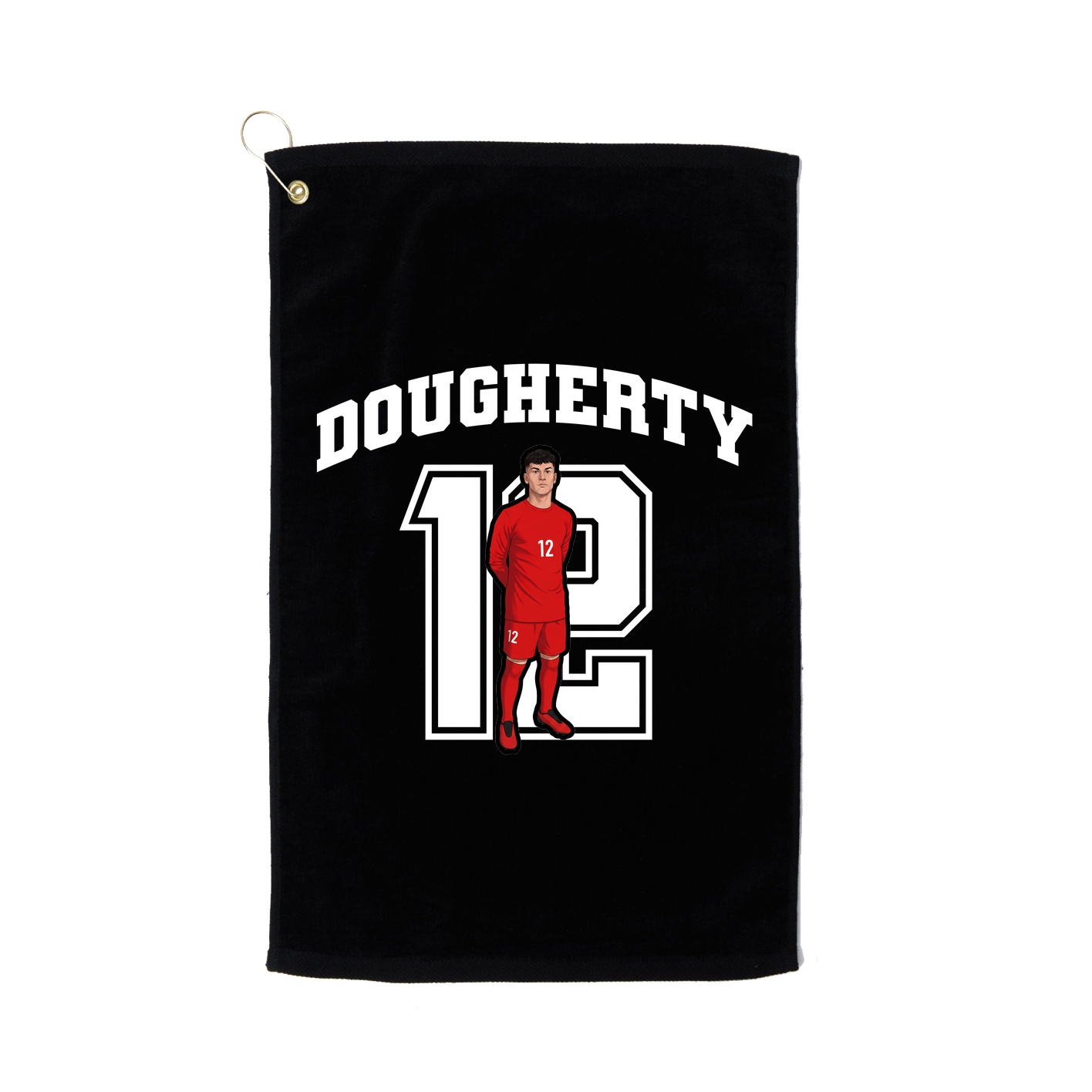 Golf Towel — Number in Black