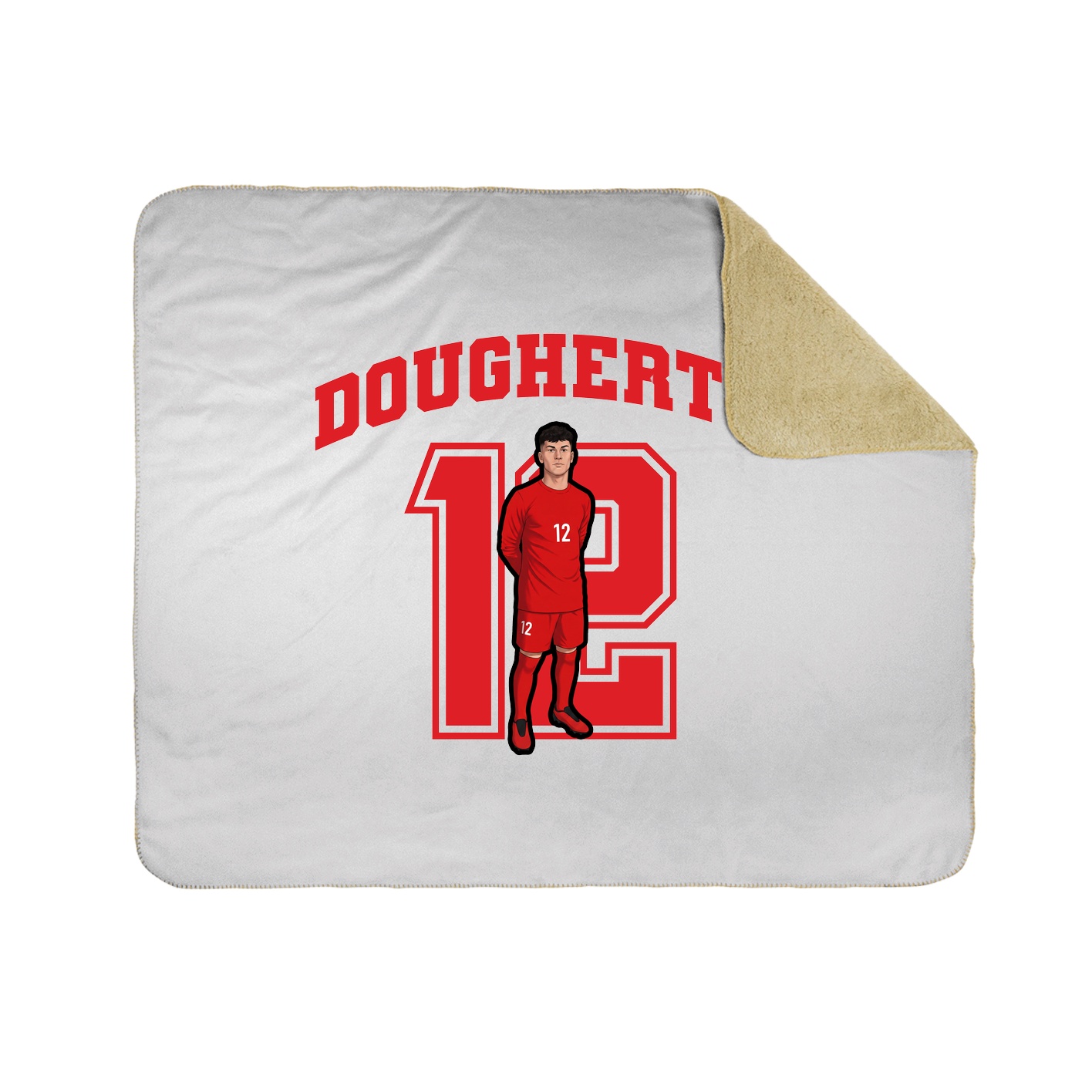 Throw Blanket — Number in White