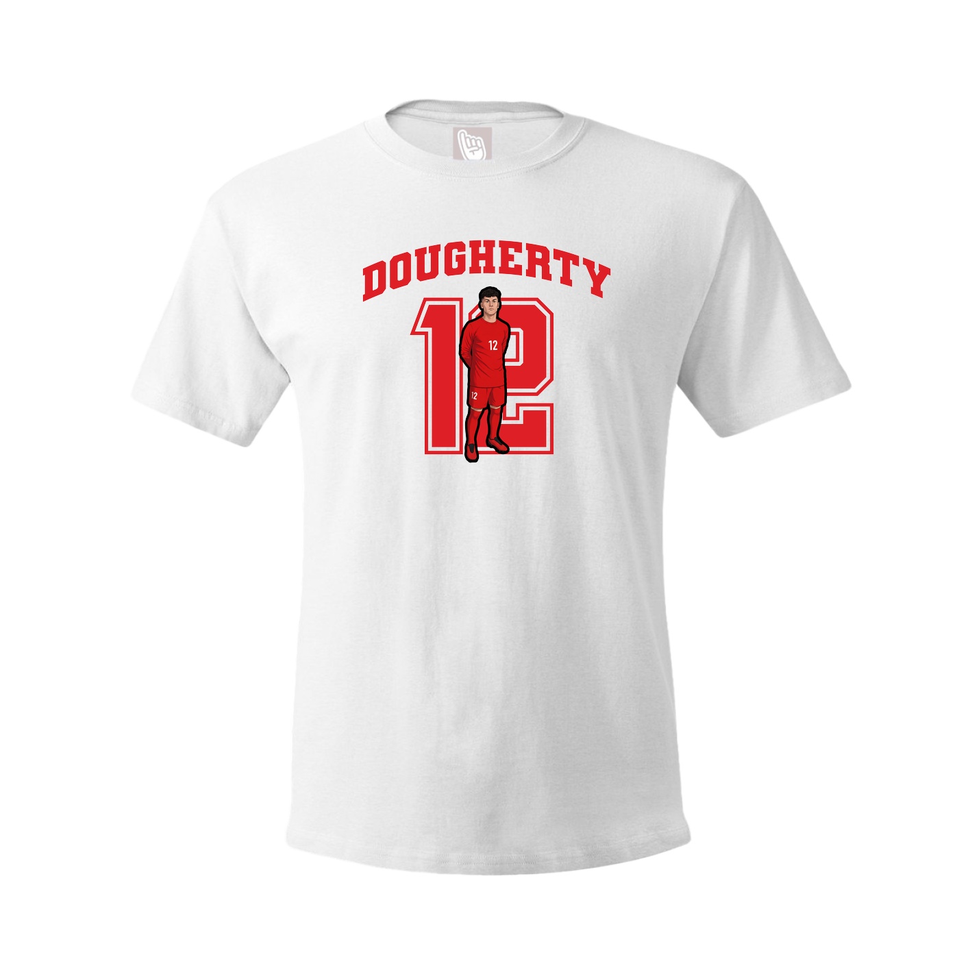Youth Tee — Number in White