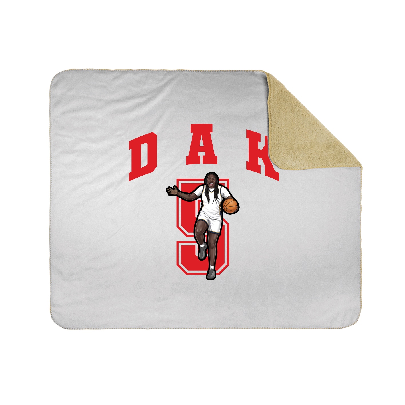 Throw Blanket — Number in White
