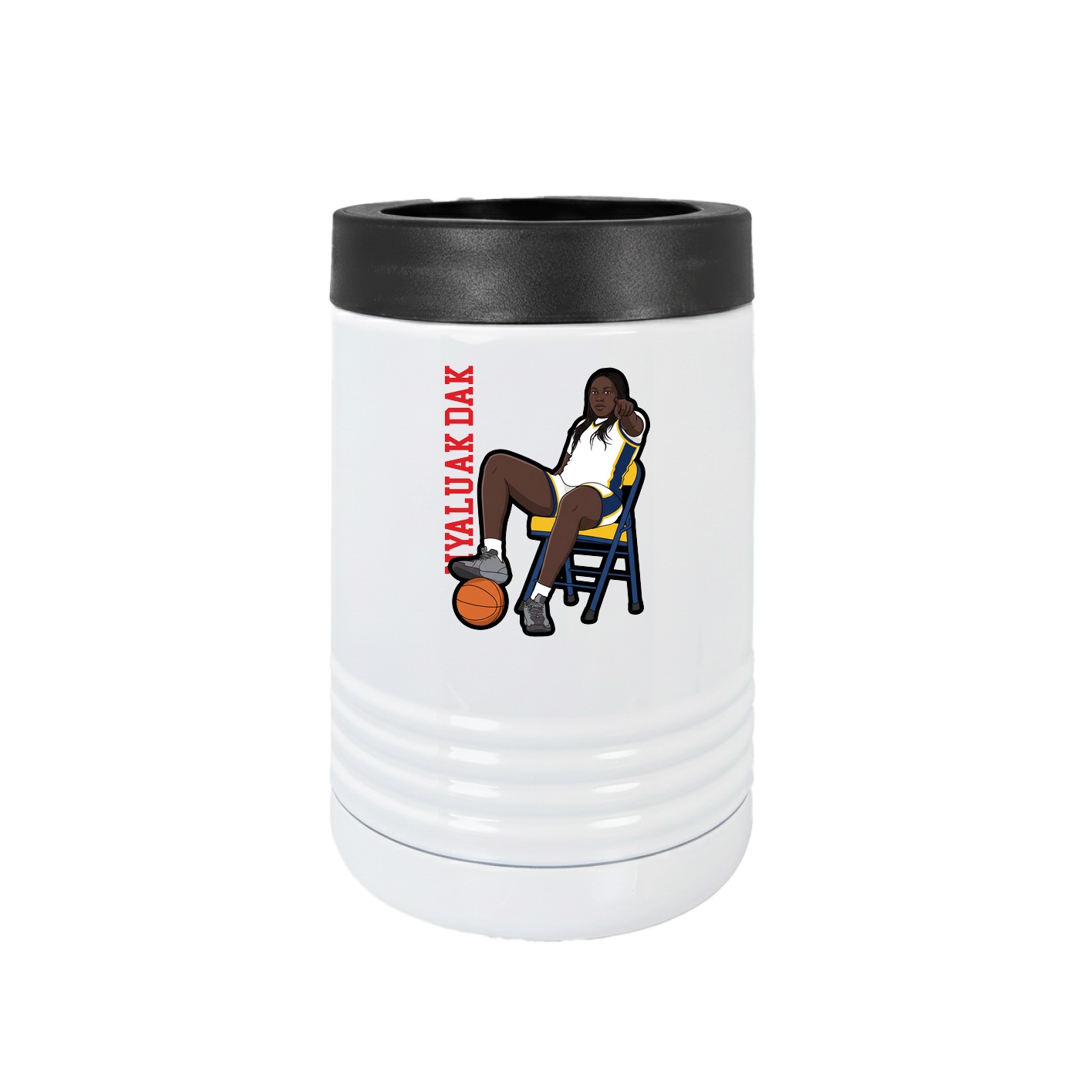 Beverage Holder — Name Vertical in White