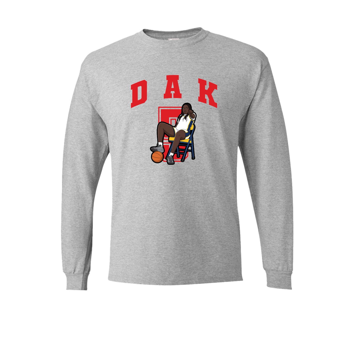 Long Sleeve Tee — Number in Grey