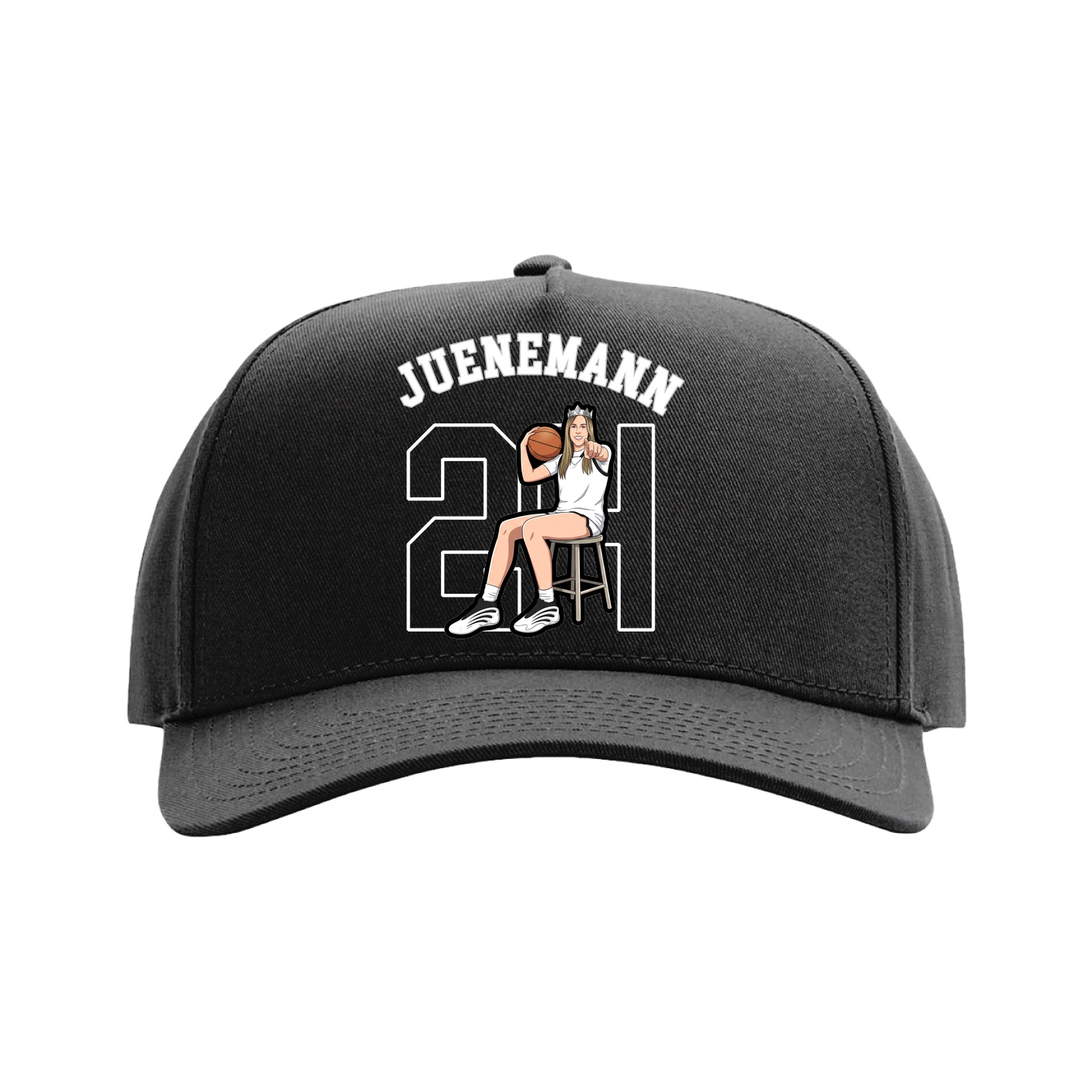 Full Fabric Five-Panel Champ Cap — Shirsey Arch in Black