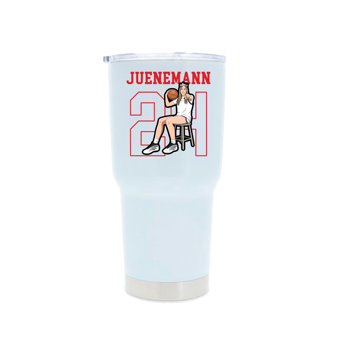 30oz Stainless Steel Tumbler — Shirsey in White