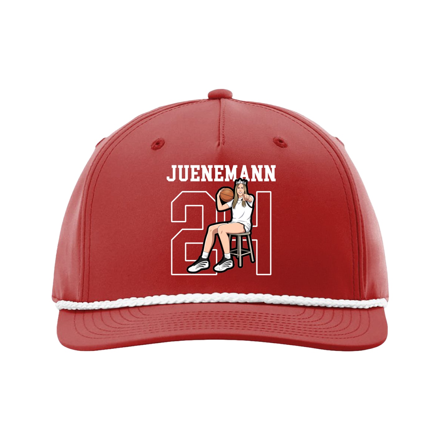 Five-Panel Classic Rope Cap — Shirsey in Red