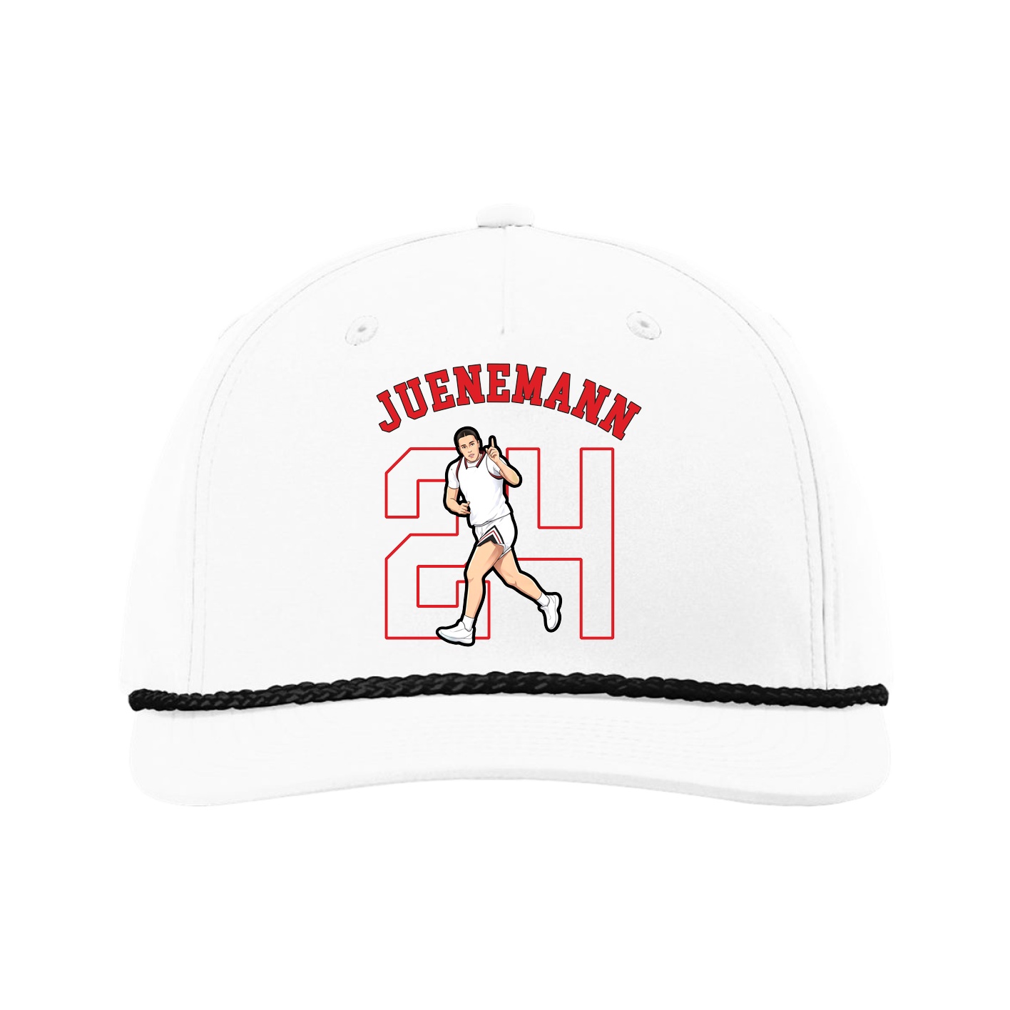 Five-Panel Classic Rope Cap — Shirsey Arch in White