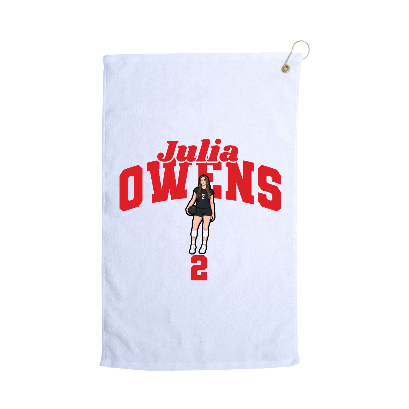Golf Towel — Signature Arch in White