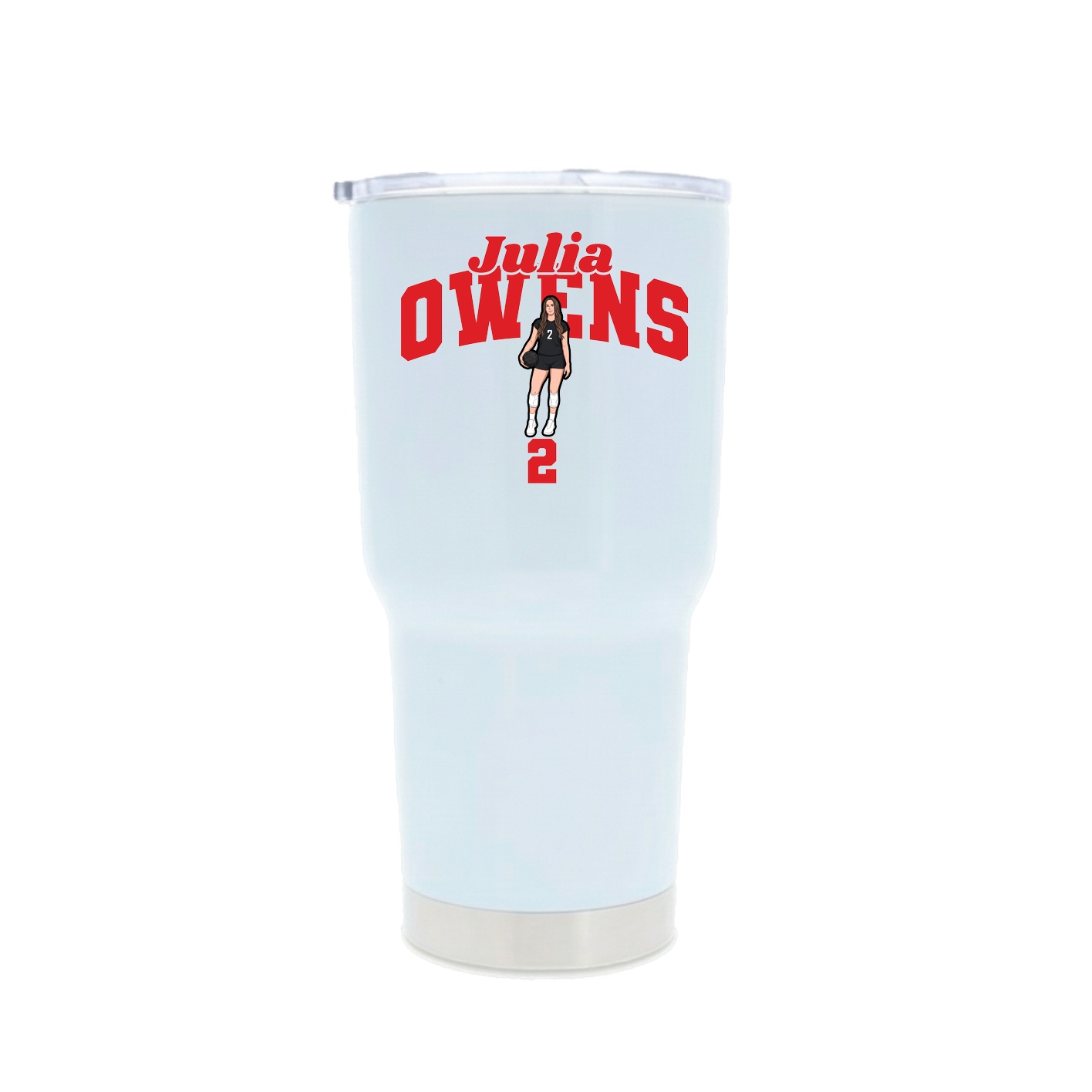 30oz Stainless Steel Tumbler — Signature Arch in White