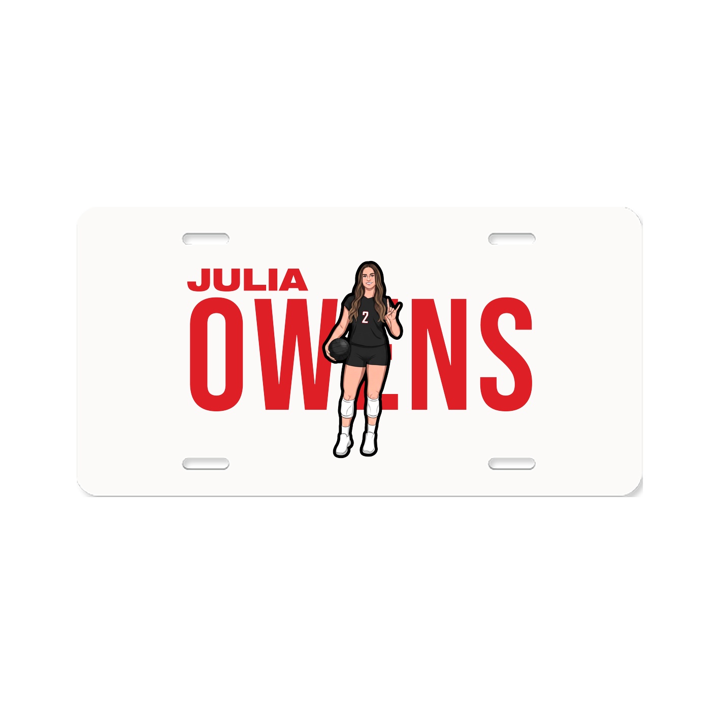 License Plate — Player Name in Classic