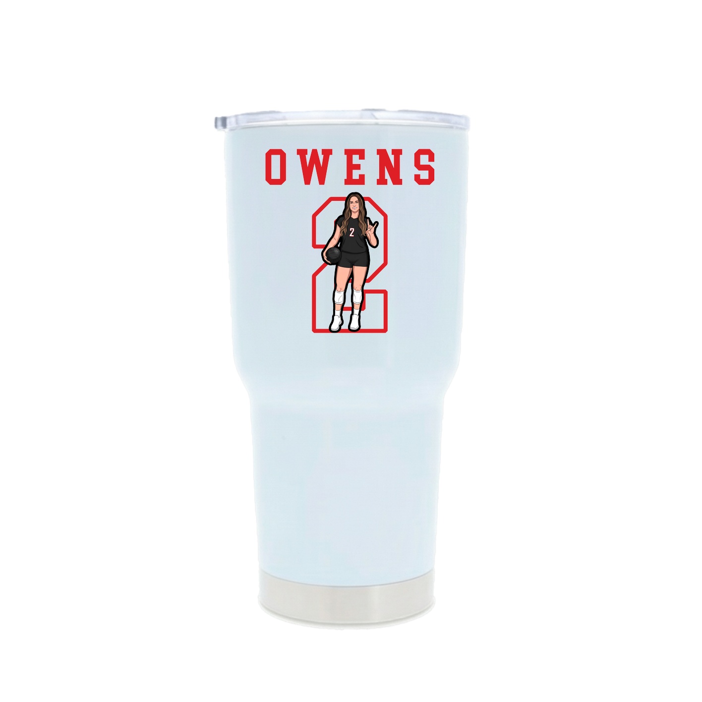 30oz Stainless Steel Tumbler — Shirsey in White